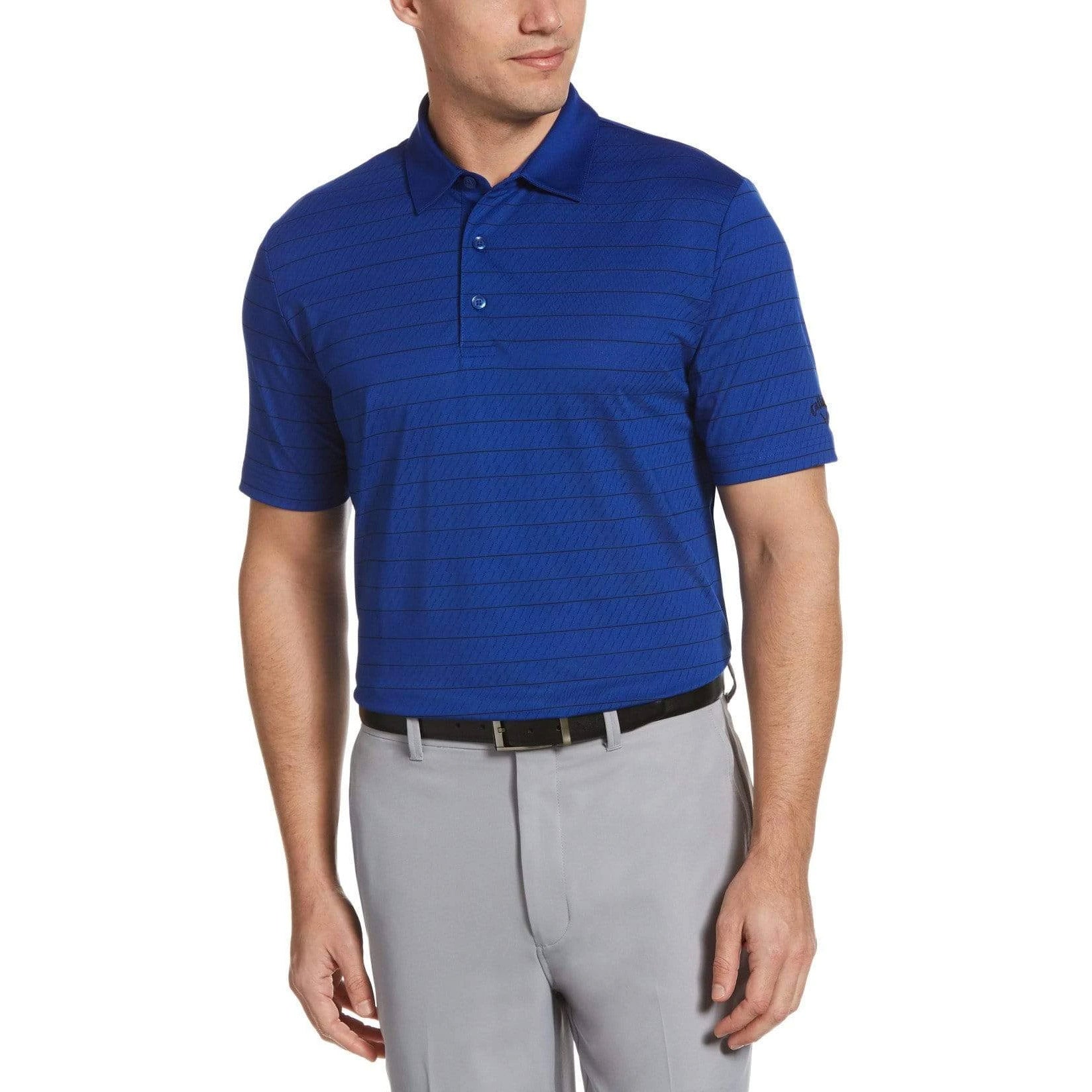 Callaway Men's Ventilated Stripe Golf Polo Shirt - Moisture-Wicking & Breathable for Comfort on the Golf Course