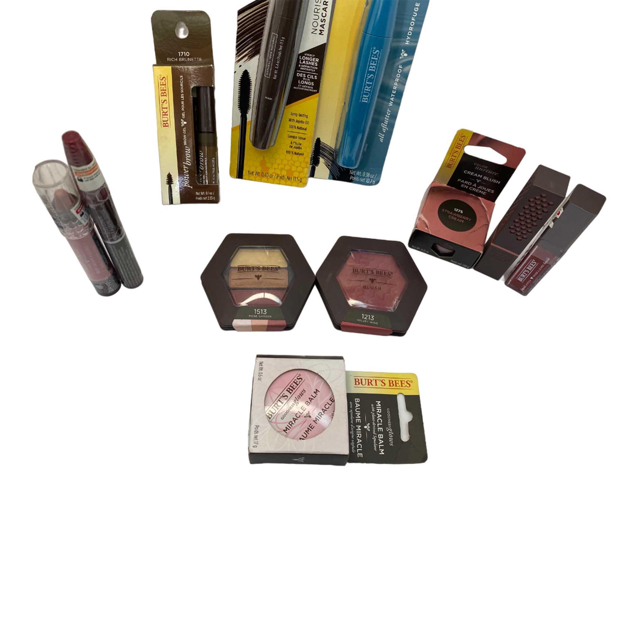 Burt's Bees Natural Makeup Set - 50 Pcs Assorted Lip Balms, Lipsticks & Cosmetics | Cruelty-Free & Moisturizing | Perfect for Daily Use, Travel & Gift Giving