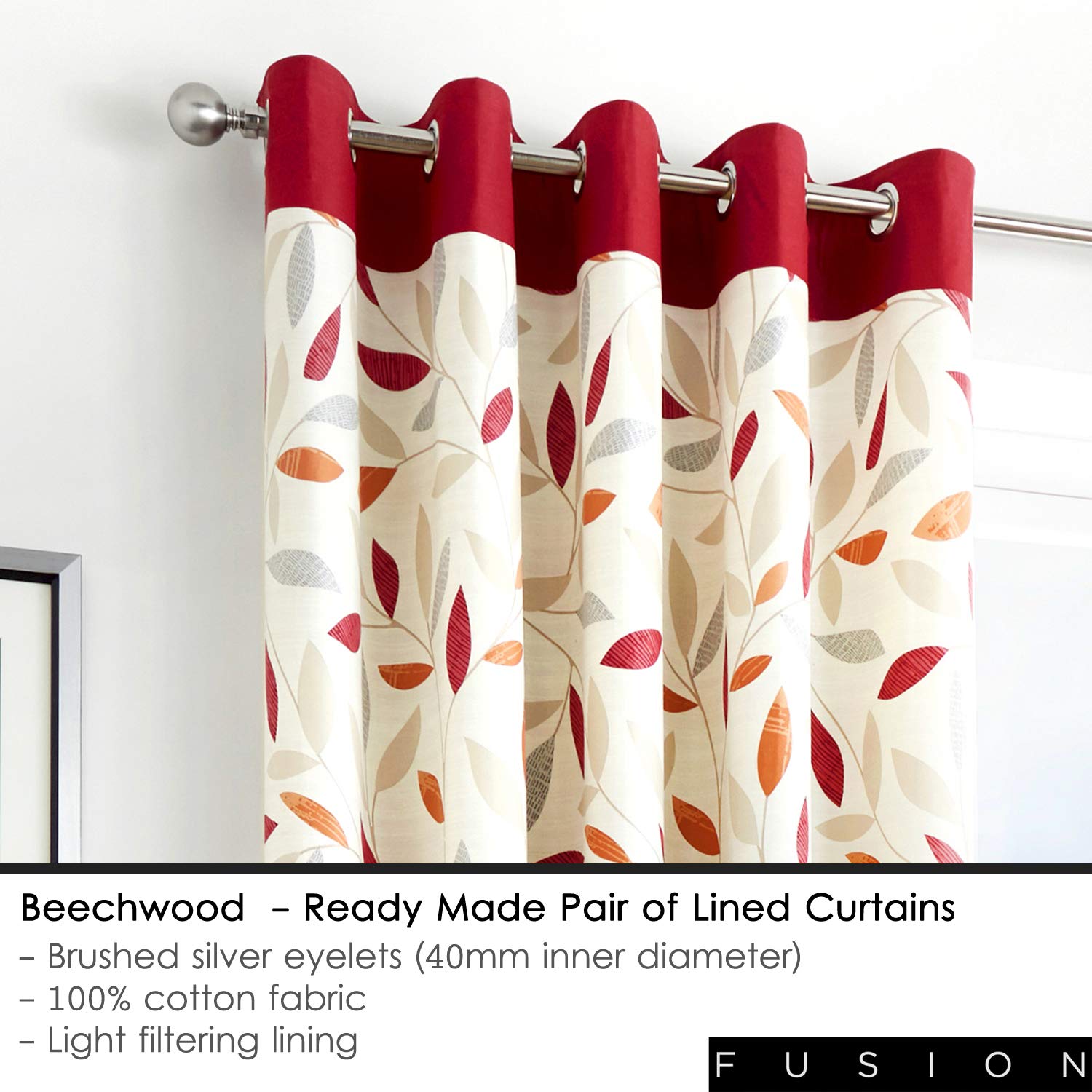 Fusion Beechwood Curtains 46