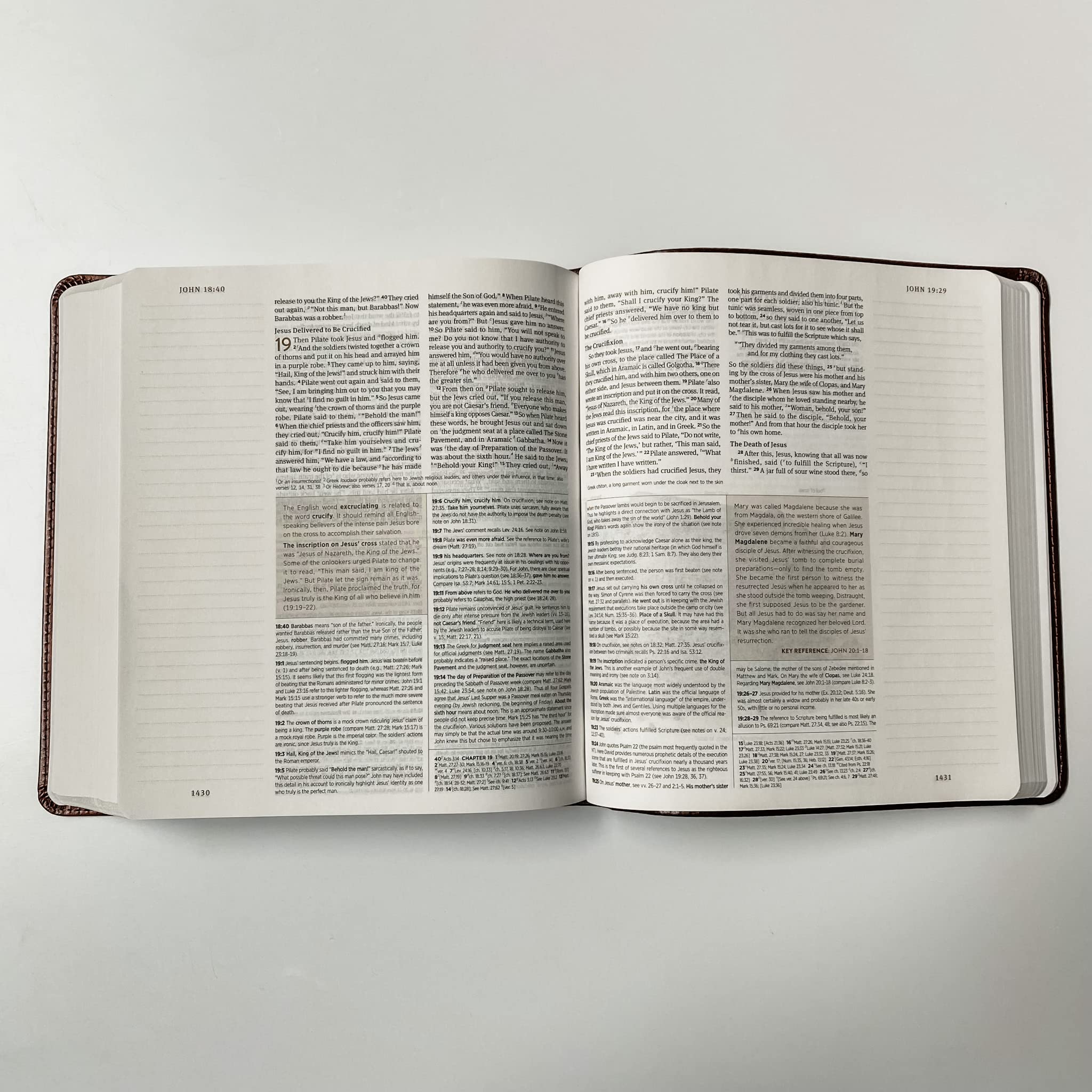 Hand Lettered & Laser Engraved ESV Journaling Study Bible - Personalized Christian Gift with Custom Name Engraving | Perfect for Bible Study, Church Gifts & Spiritual Growth