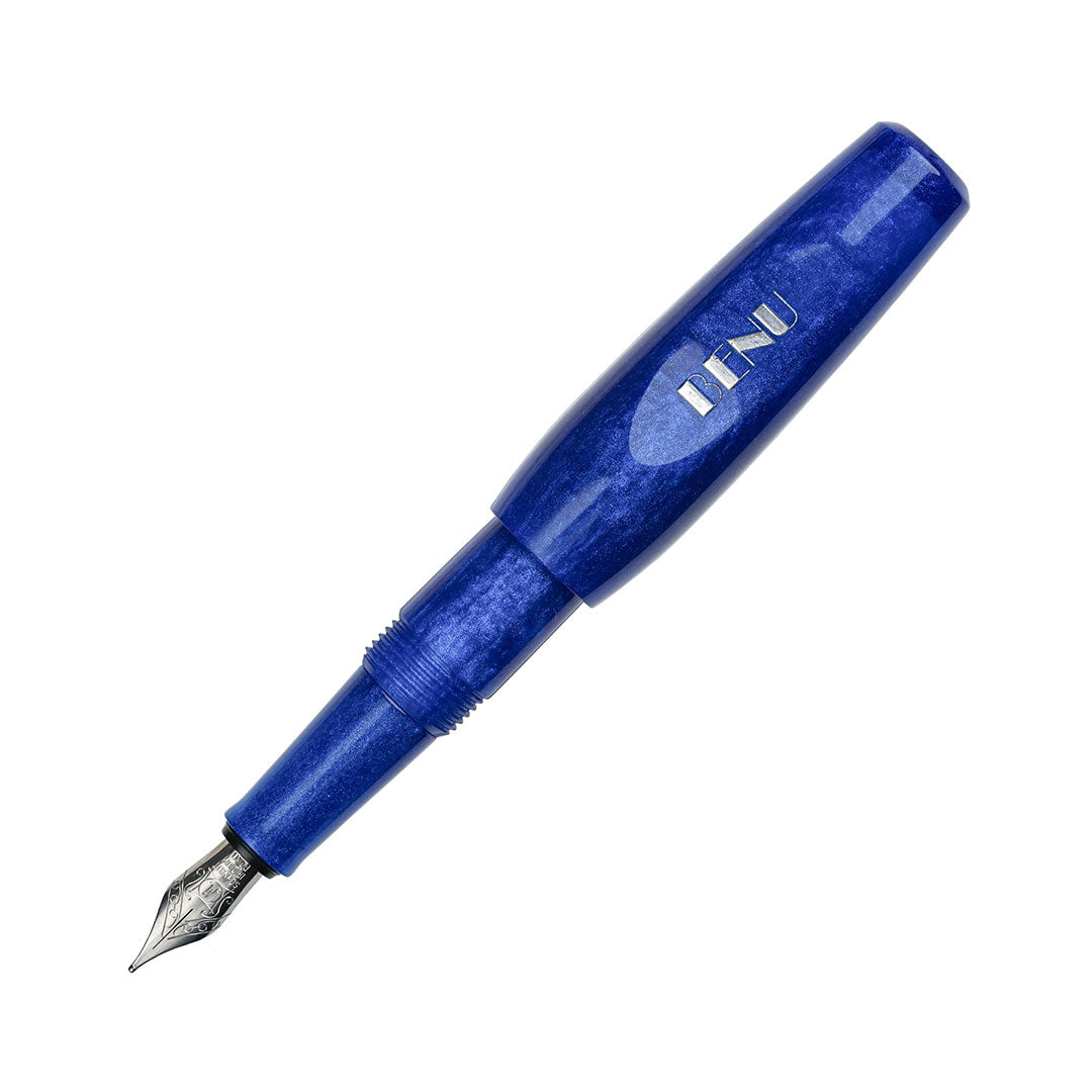 Benu Pixie Pocket Fountain Pen - Royal Blue Ink, Fine Nib, Portable Writing Tool for Journaling, Note Taking & Gift Giving