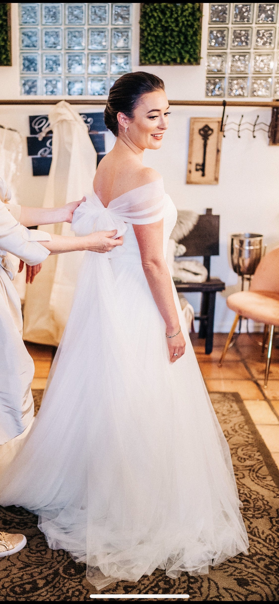 BHLDN Jenny Yoo Jillian Gown - Elegant A-Line Wedding Dress with Lace Details | Perfect for Bridal, Formal Events & Special Occasions