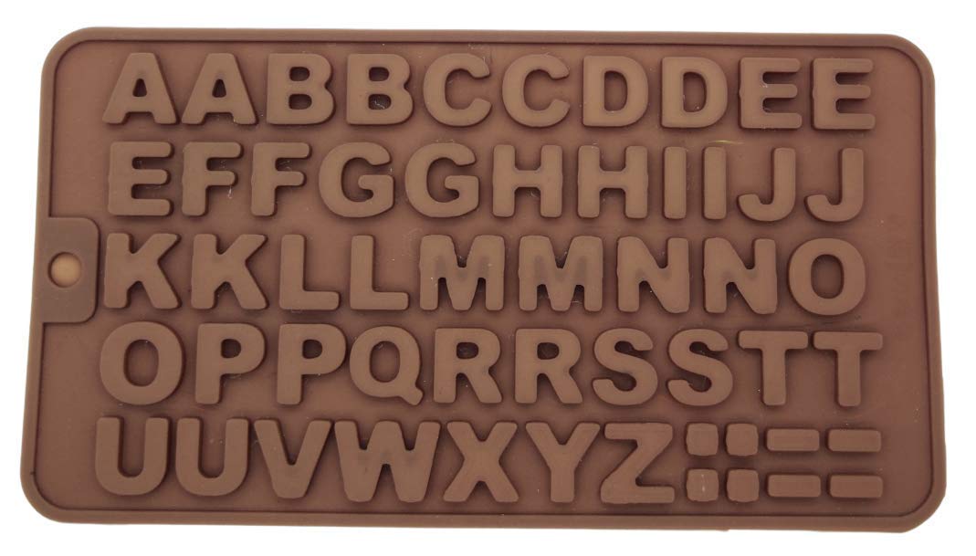 Tedemel Alphabet Silicone Chocolate Mold (1Pc) - Perfect for DIY Chocolate Letters, Cake Decorating, Baking & Party Treats