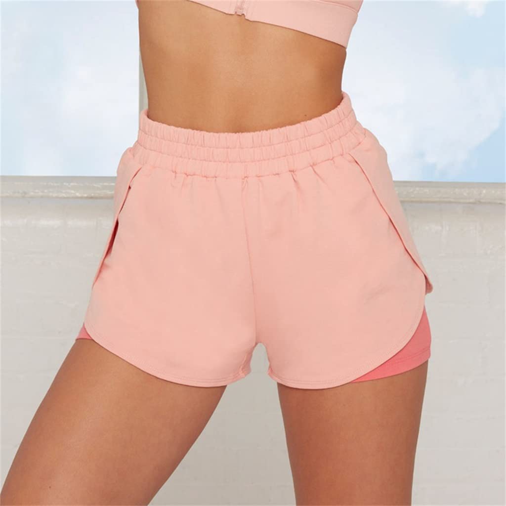 Women's High Waist Yoga Shorts - Quick Dry Push Up Gym Workout Running Fitness Shorts for Women - Breathable & Stretchy Sports Shorts - Perfect for Yoga, Running & Gym Training (Color: A, Size: Small)