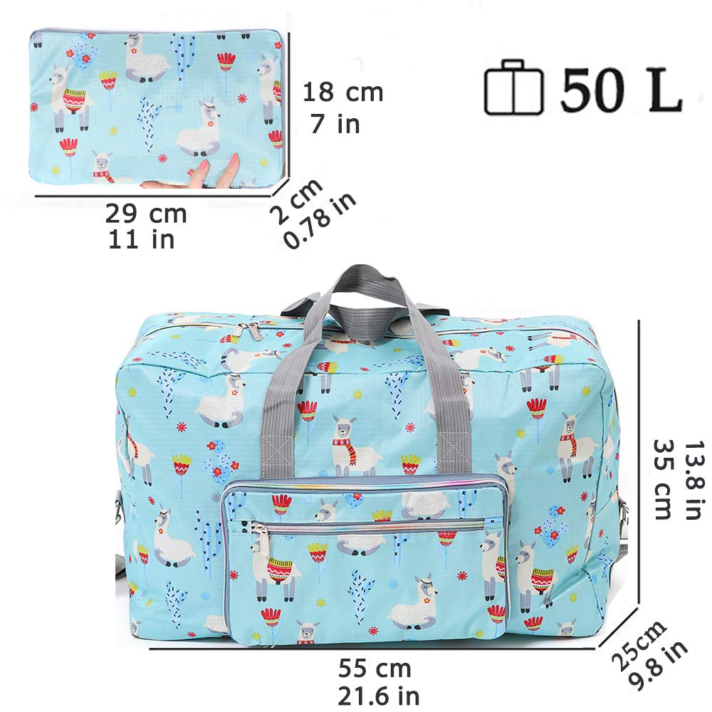 Foldable Large Travel Duffle Bag - Waterproof Weekender Carry On Bag for Women & Girls | Perfect for Gym, Overnight Trips & Weekend Getaways