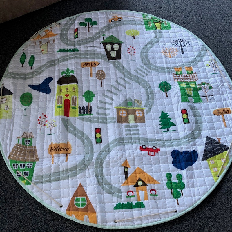 Best Drawstring Playmat for Kids - Portable & Waterproof Baby Play Mat for Indoor & Outdoor Use - Perfect for Playtime, Picnics, and Travel