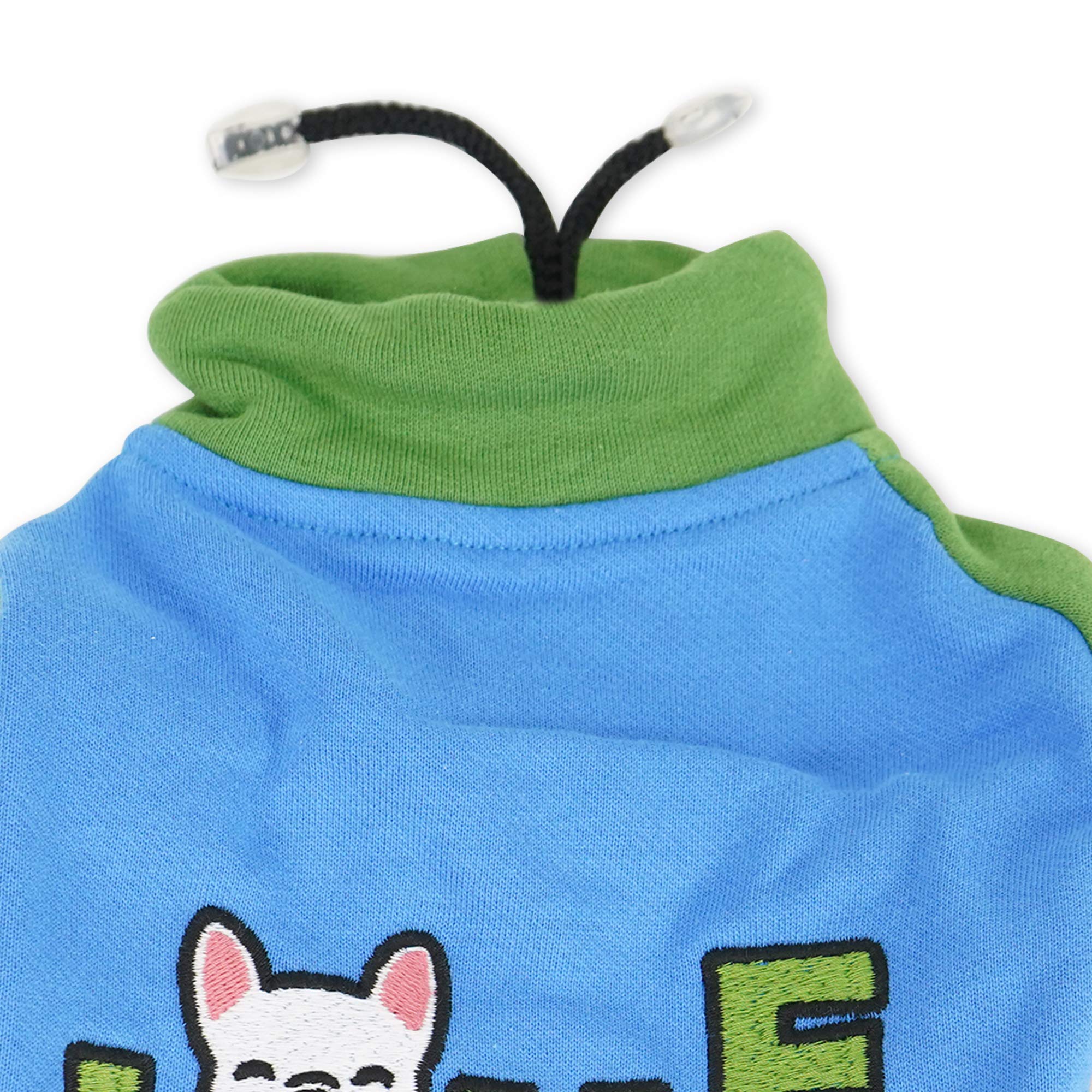 SussexHome XXL Dog Sweater - Warm Washable Winter Coat with High Collar for Large Dogs | Blue Pet Jacket for Cold Weather & Outdoor Adventures