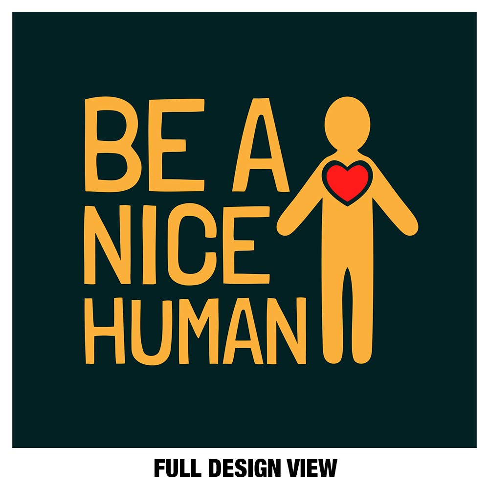 Popfunk Be A Nice Human with Heart 1-Ply Reusable Face Mask - Unisex Washable Cloth Mask for Daily Protection & Comfort - Perfect for Work, School, Travel & Public Safety