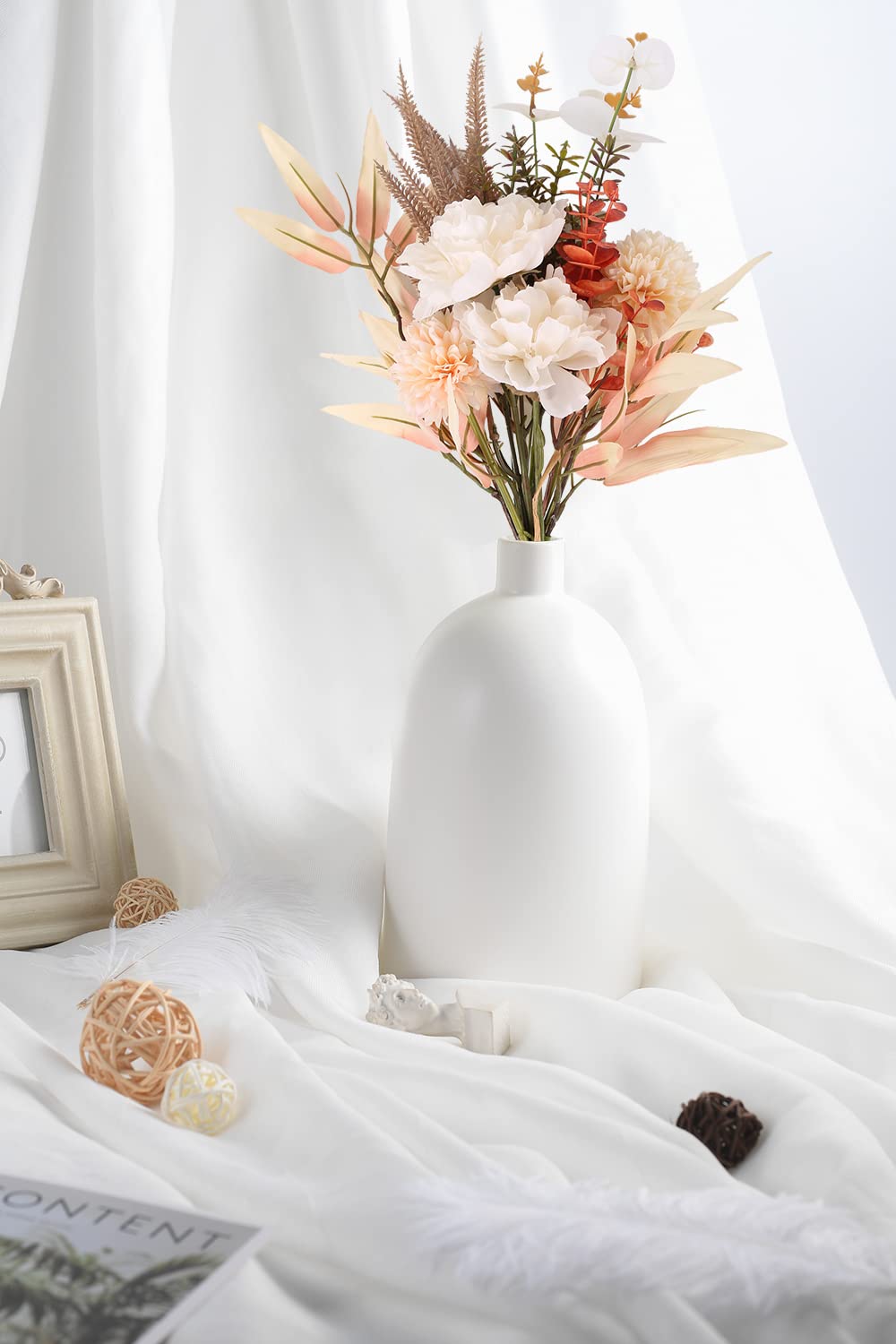 2 Bouquets Artificial Silk Hydrangea Flowers for Wedding Centerpieces, Table Decor, Home Arrangements - Champagne - Perfect for Weddings, Parties, and Home Decor