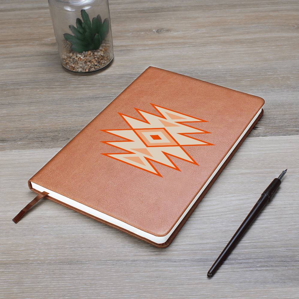 Vegan Leather Journal with Southwestern Motif - Handmade Leather Bound Notebook for Writing, Sketching & Travel Journaling - Perfect Gift for Writers & Artists