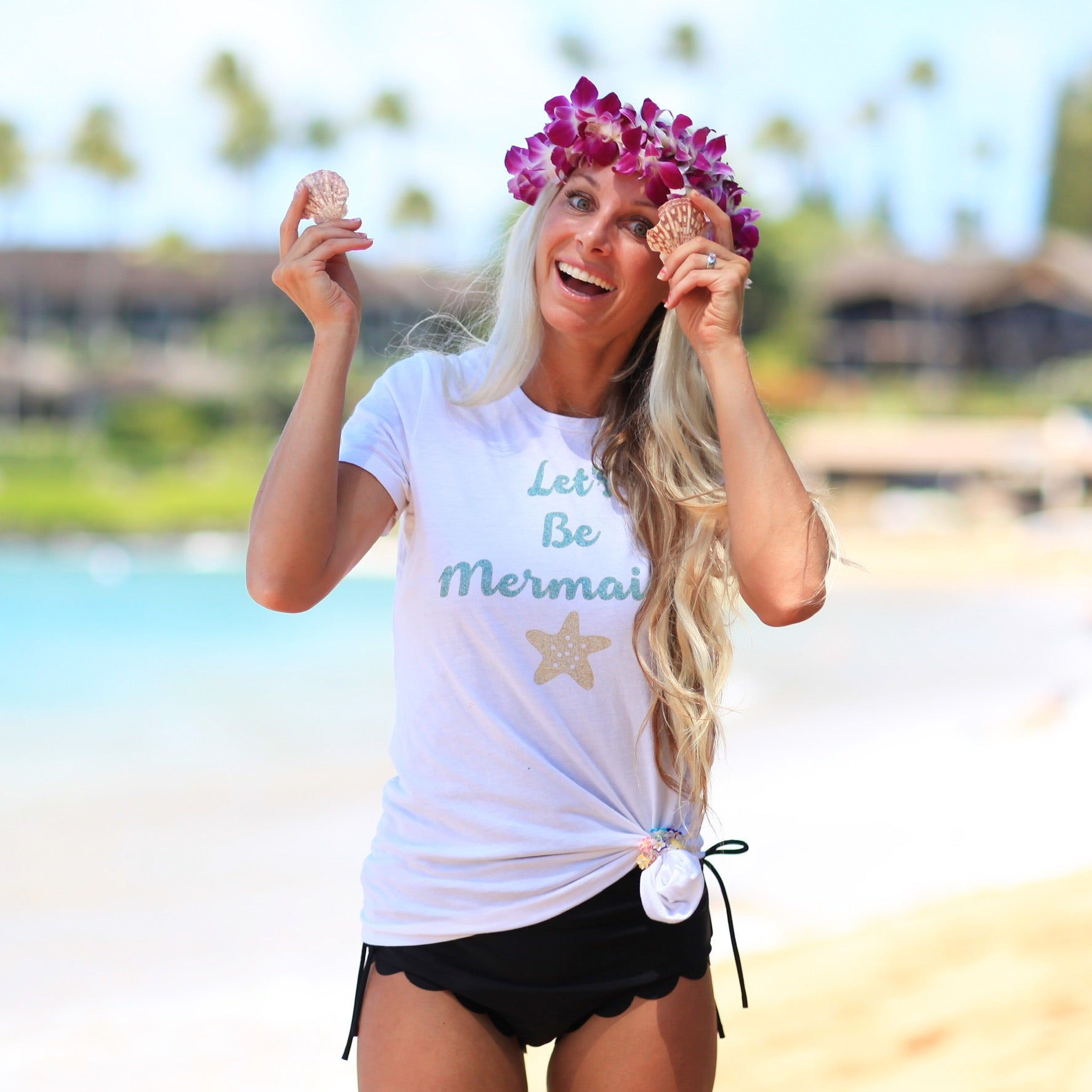Scalloped Edge Hallie Bottoms - Women's Lace Trim Shorts | Comfortable & Stylish | Perfect for Summer, Beach, and Casual Outfits