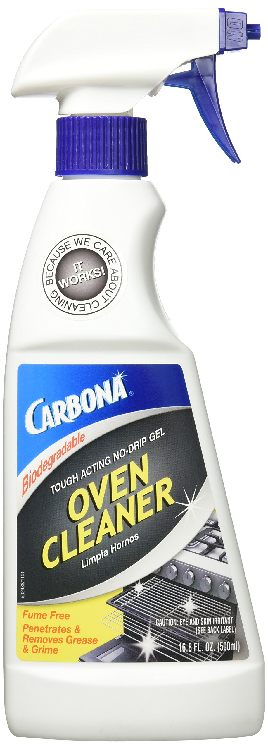 Delta Carbona Biodegradable Oven Cleaner - 16.8 fl oz | Heavy-Duty Degreaser for Stovetops, Racks & Kitchen Appliances | Safe for Home & Commercial Use