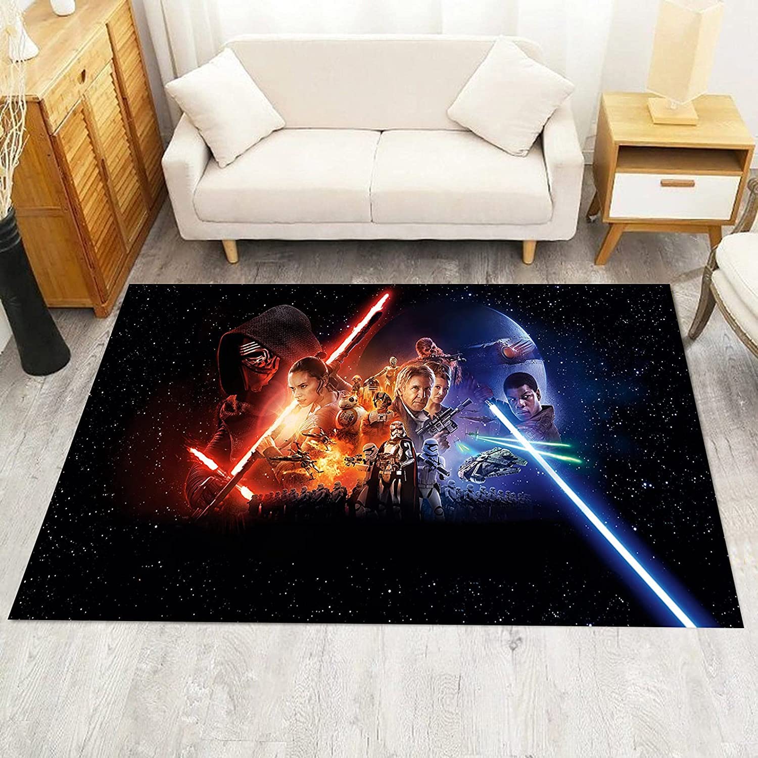 Soft Non-Slip Movie Characters Area Rug 3x5 4x6 5x8 5.2x9 ft - Cozy Bedroom & Living Room Decor for Movie Lovers - Perfect Gift for Boys - Ideal for Home Theater, Game Room, and Dorm Decor