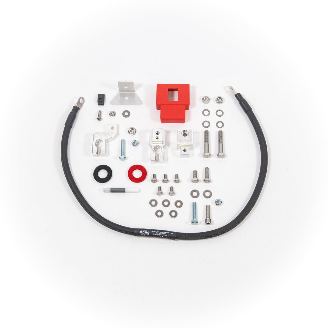 24 Ford Ranger & Ranger Raptor Premium Billet Aluminum Battery Terminal Upgrade Kit - Heavy Duty Performance for Off-Roading & Truck Accessories