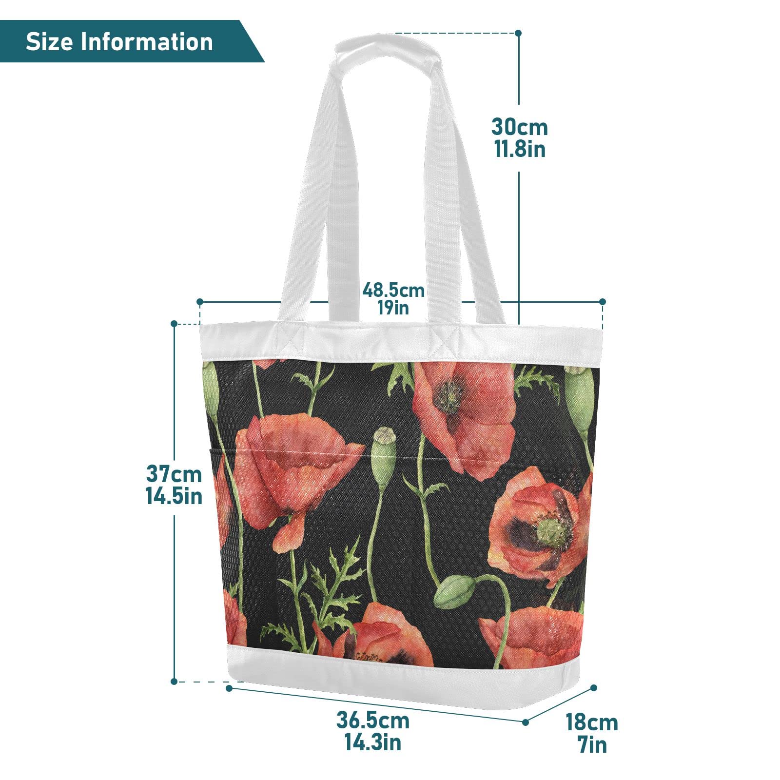 J JOYSAY Large Mesh Beach Tote Bag for Women - Waterproof, Sandproof, Lightweight & Durable - Perfect for Pool, Gym, Sports, Travel & Summer Outings
