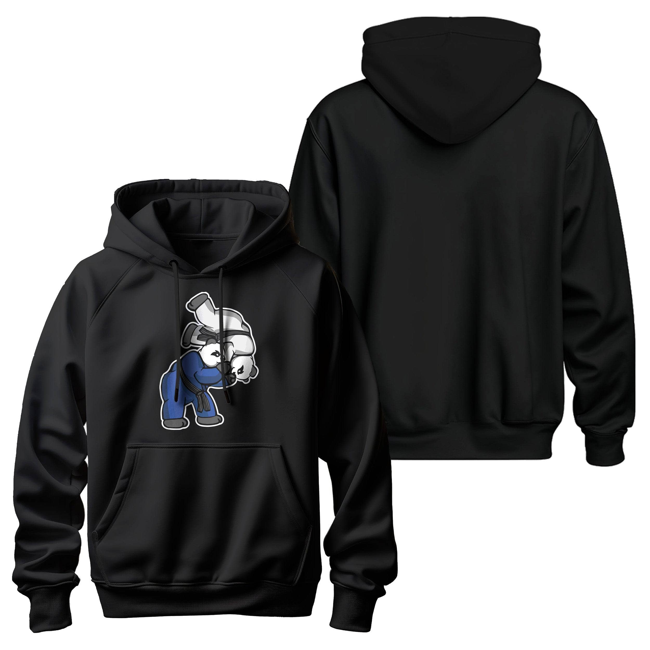 Porrada Panda Jiu Jitsu Hoodie - Brazilian Jiu Jitsu Training Hoodie for Men & Women - Perfect for MMA, BJJ, Grappling & Martial Arts Practice