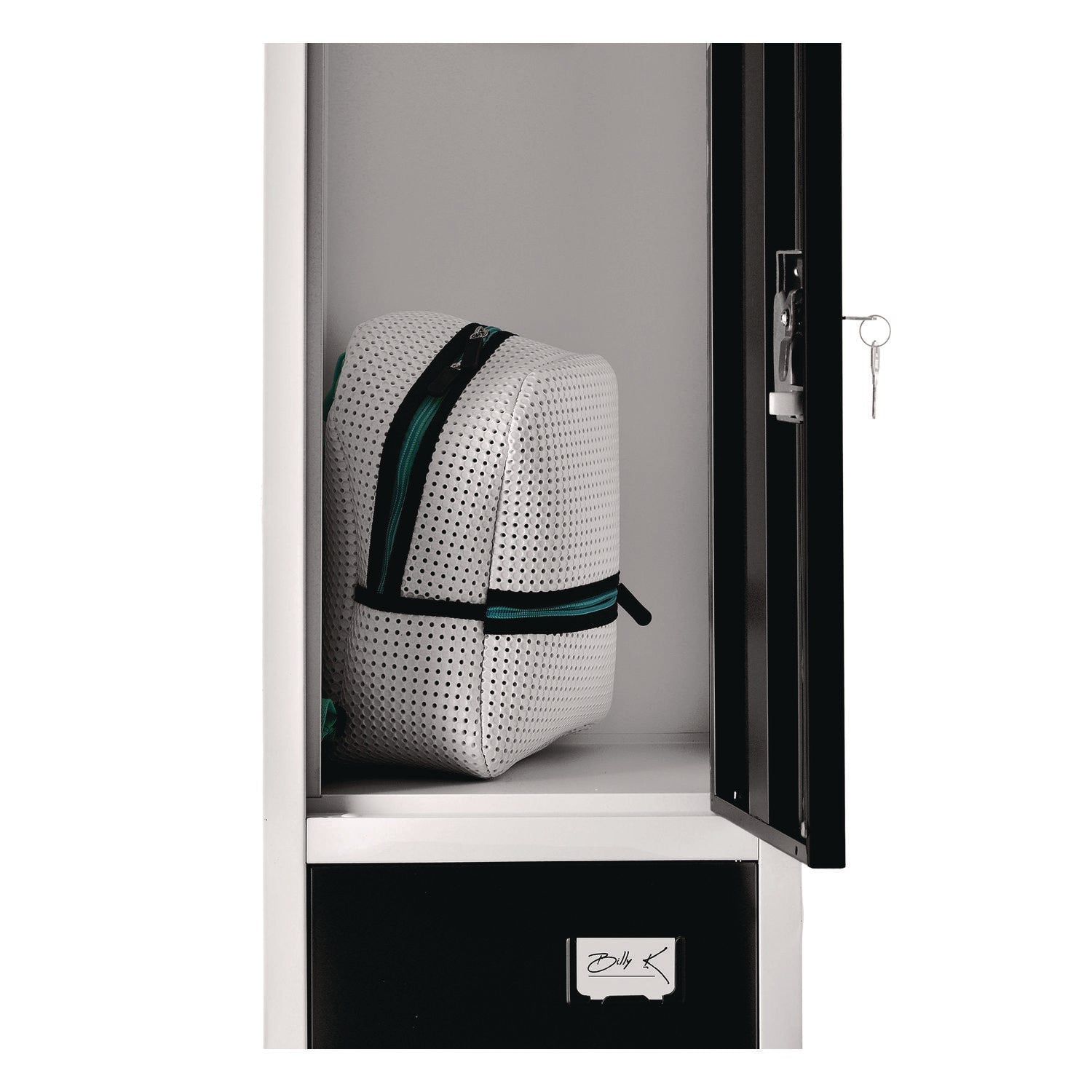 AdirOffice 3-Compartment Steel Storage Locker - 12x12x72 Inches, Black - Perfect for Gym, School, Office & Warehouse Organization
