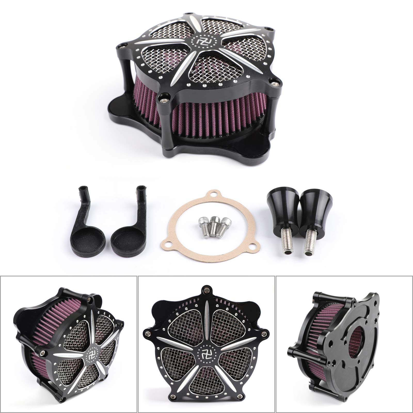 Areyourshop High-Performance Air Cleaner Intake Filter for Harley Davidson Touring, Electra Glide, Street Glide & Road King - Improved Engine Performance & Airflow - Perfect for Highway Cruising & Long-Distance Rides
