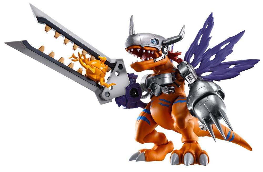 Bandai Digimon Adventure Metalgreymon & Weregarurumon SHODO Action Figures 2-Pack Set - Collectible Anime Model Toys for Display & Play