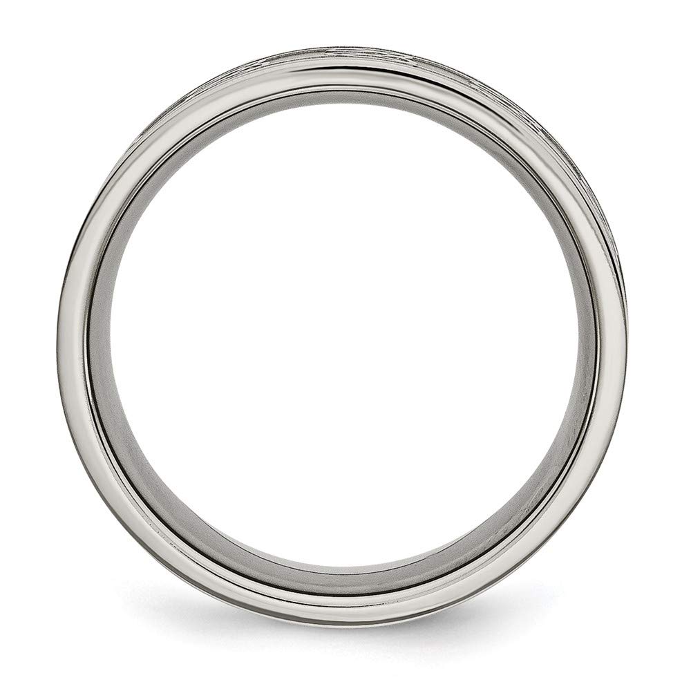 8mm Titanium Satin & Scroll Design Wedding Band Ring for Women - Elegant Bridal Engagement Ring, Durable Fine Jewelry Gift for Her - Perfect for Anniversaries, Proposals & Special Occasions