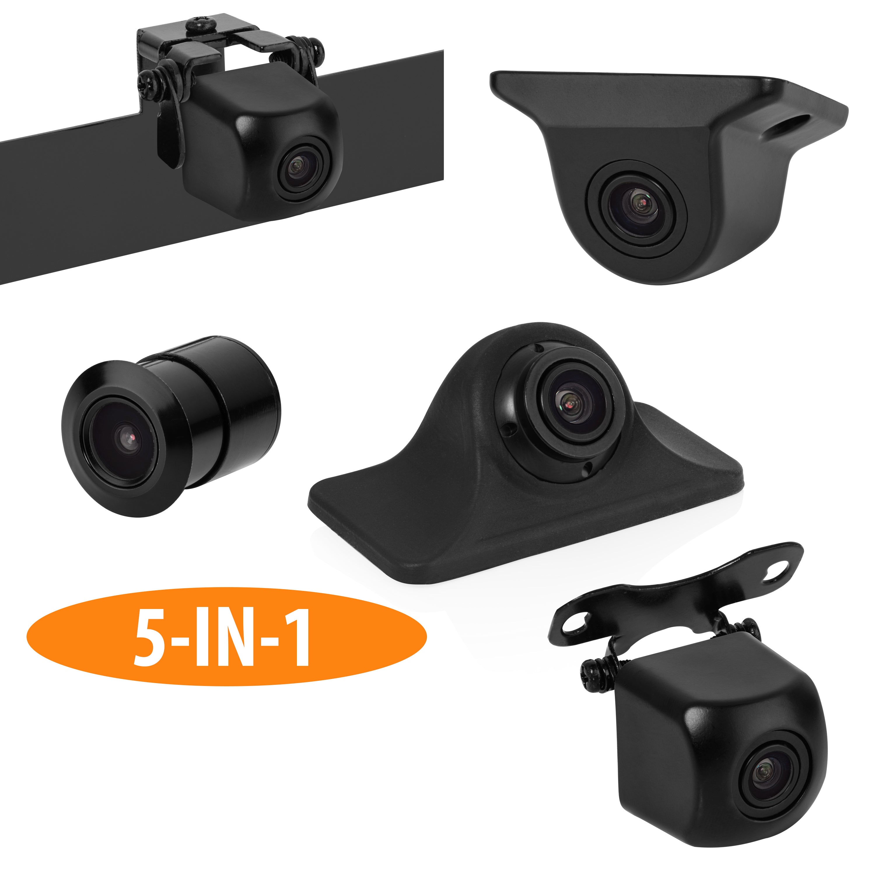 BOYO VTK501HD Universal HD Backup Camera Kit - 5-in-1 Multi-Angle Vehicle Rear View System with Night Vision & Waterproof Design | Perfect for Trucks, RVs, Trailers & Commercial Vehicles Parking Safety