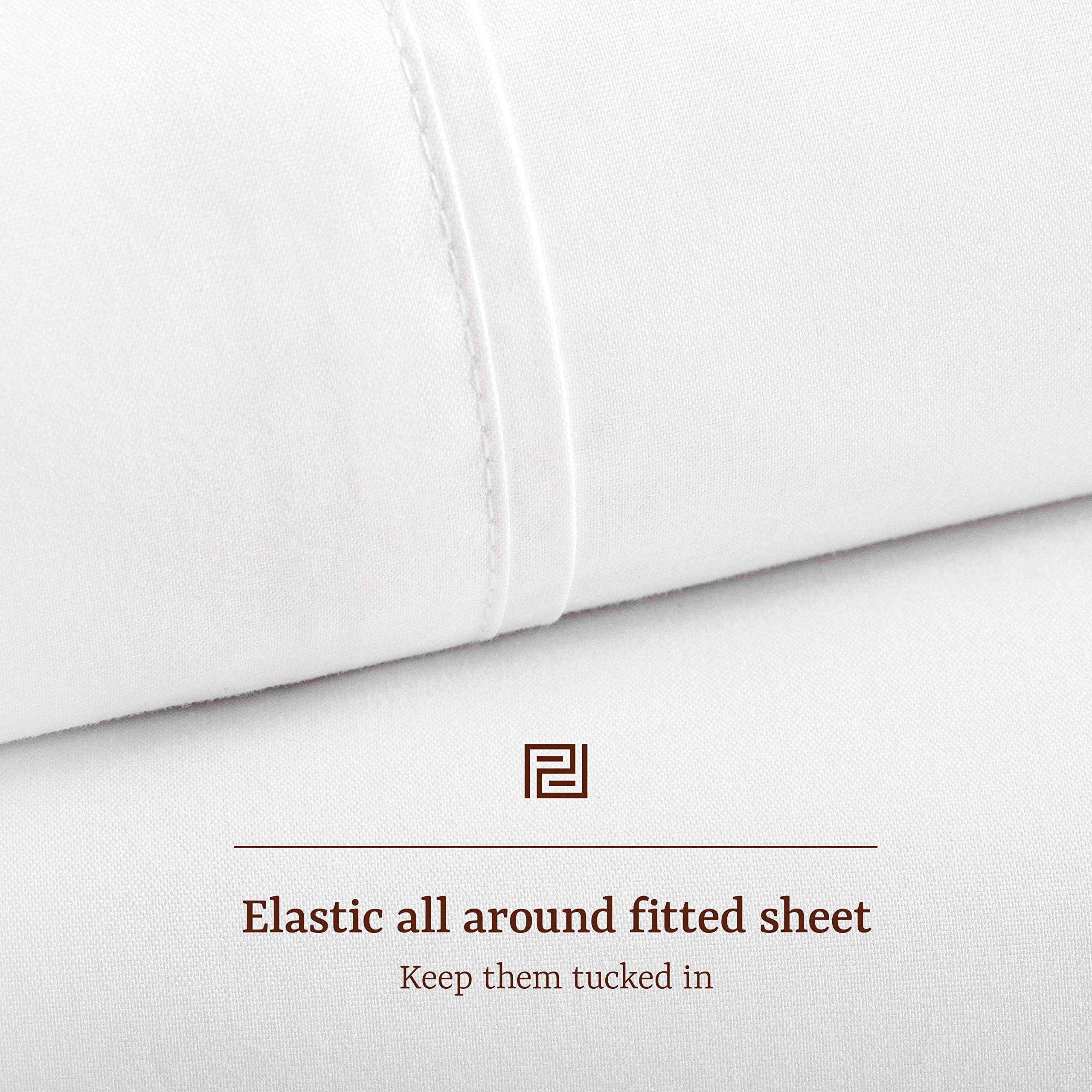 Premium 100% Peruvian Pima Cotton 4-Piece Bed Sheet Set - 800 Thread Count Sateen Weave, Breathable & Cooling Full Size Sheets in Solid White - Perfect for Hot Sleepers & Luxury Bedroom Decor