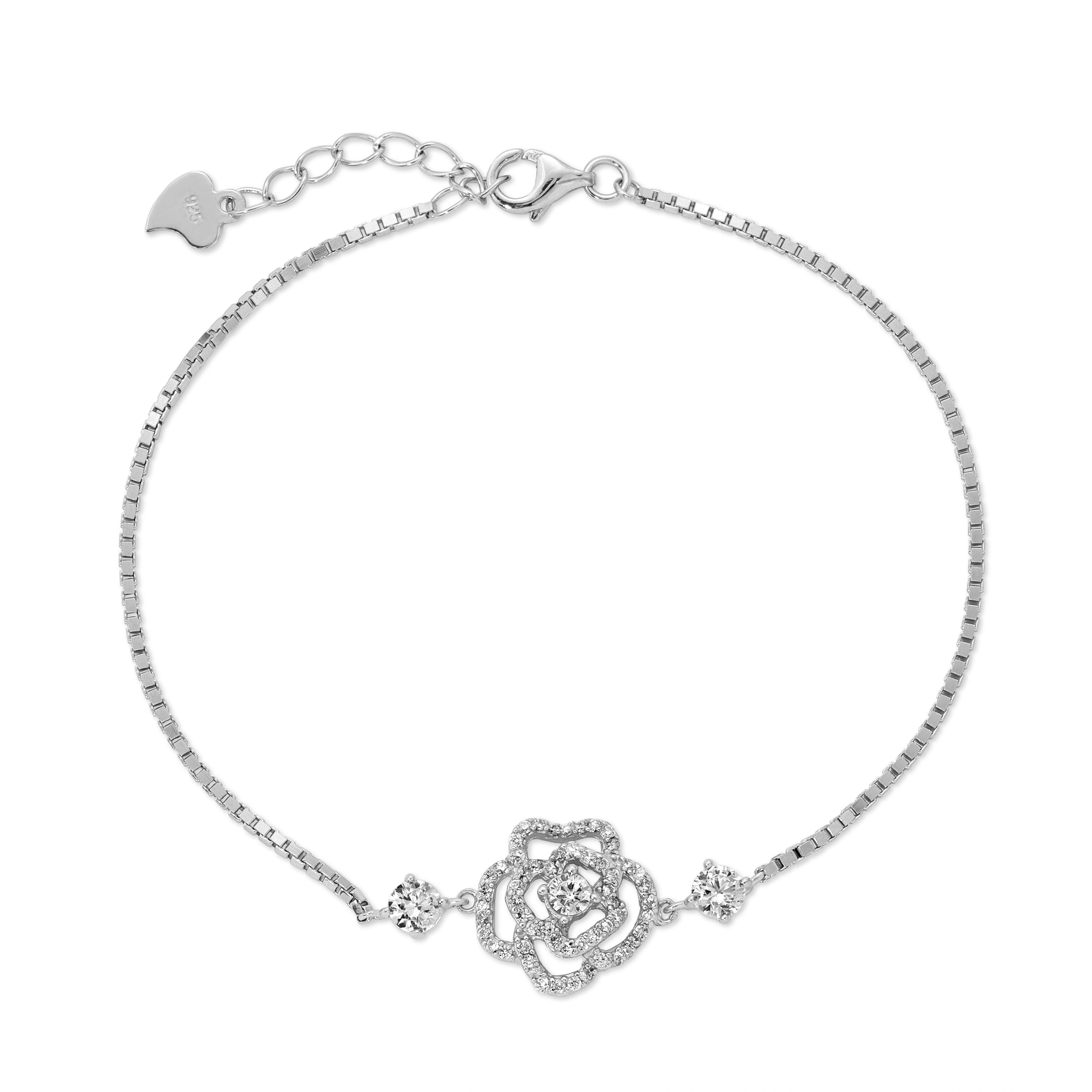Elegant Flower Bracelet for Women - Dainty Floral Jewelry Gift for Her - Perfect for Weddings, Parties & Everyday Wear