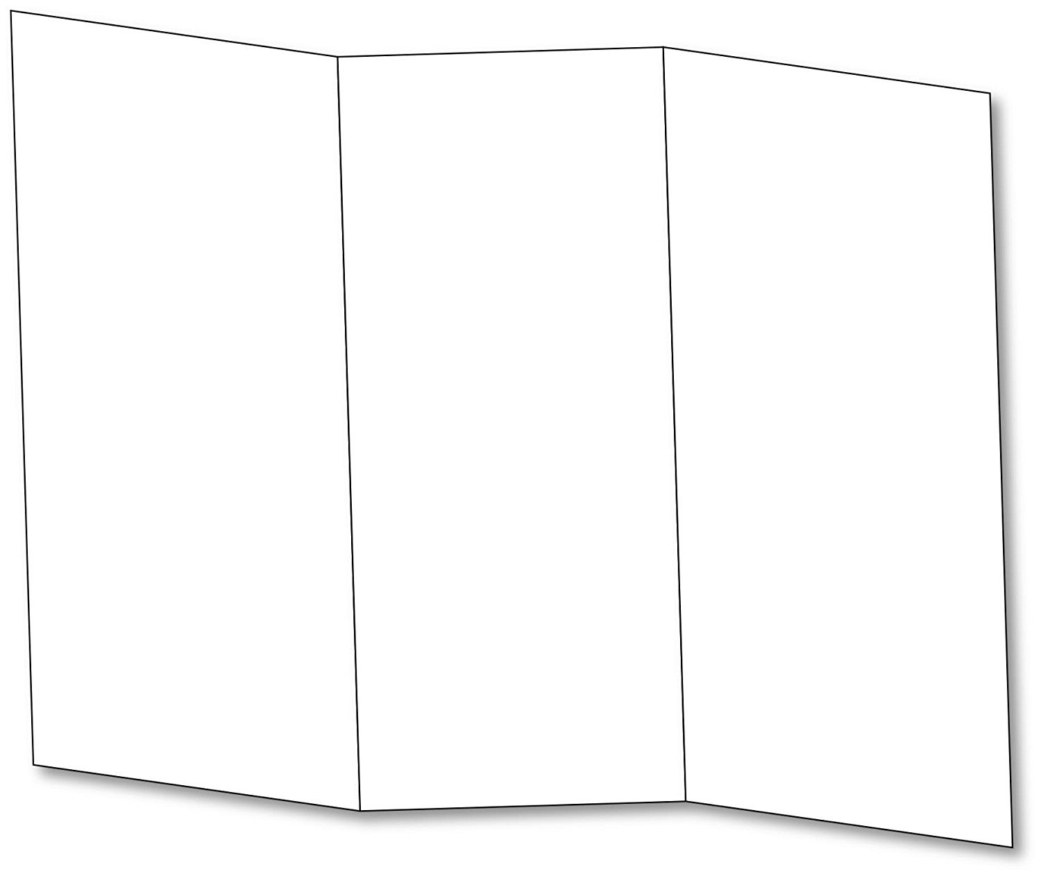 Blank Bright White Trifold Brochure Card Stock - 65lb (176 GSM) Premium Paper for Easy Folding - 250 Pack for Business Marketing, Event Promotion & Restaurant Menus