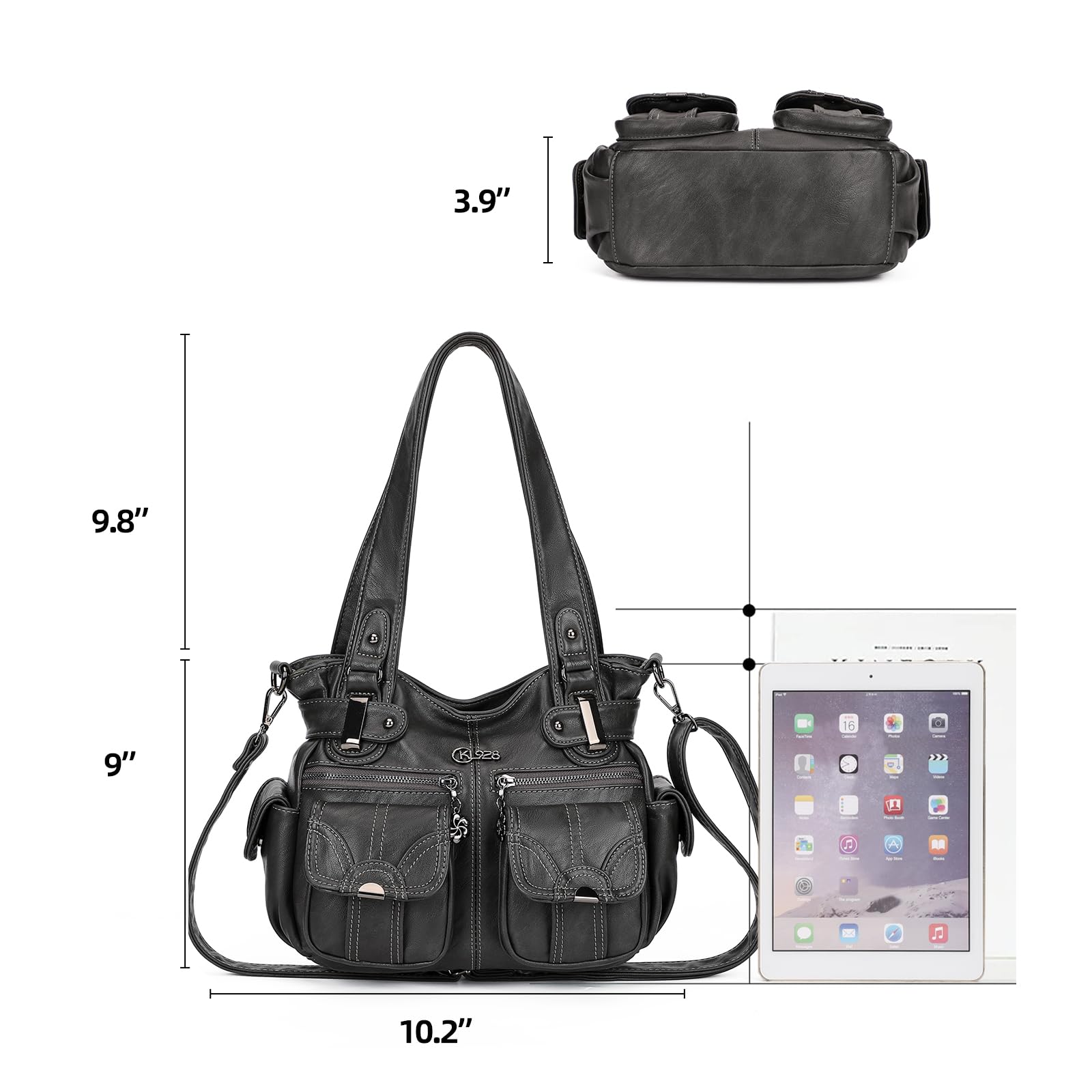 Stylish Large Hobo Shoulder Bags for Women - Soft PU Leather Multi-Pocket Tote Purse | Perfect for Work, Travel & Everyday Use