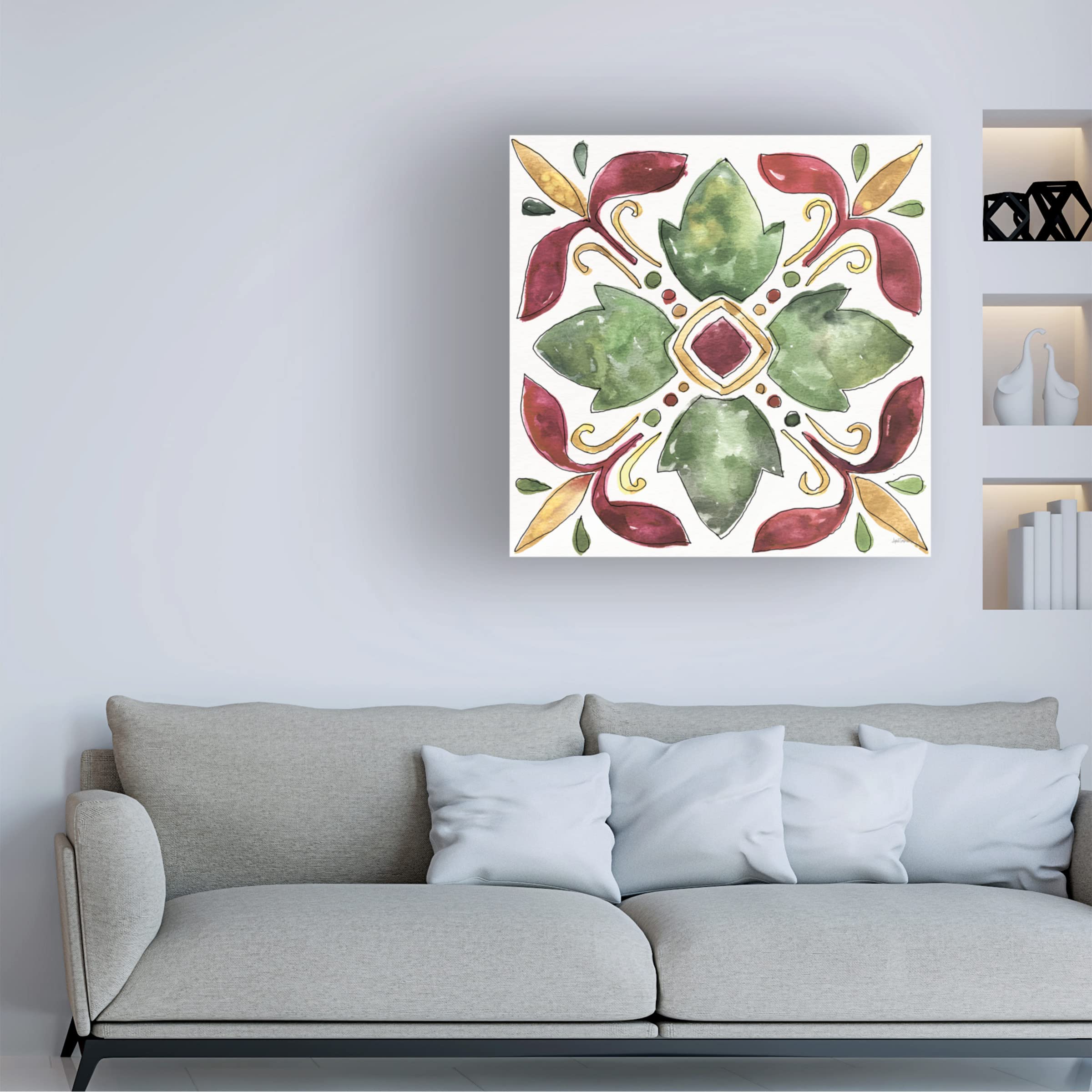 Trademark Fine Art 'Autumn Foliage Sunburst IV' Canvas Wall Art by Alan Majchrowicz - Vibrant Fall Landscape Painting for Living Room, Bedroom & Office Decor