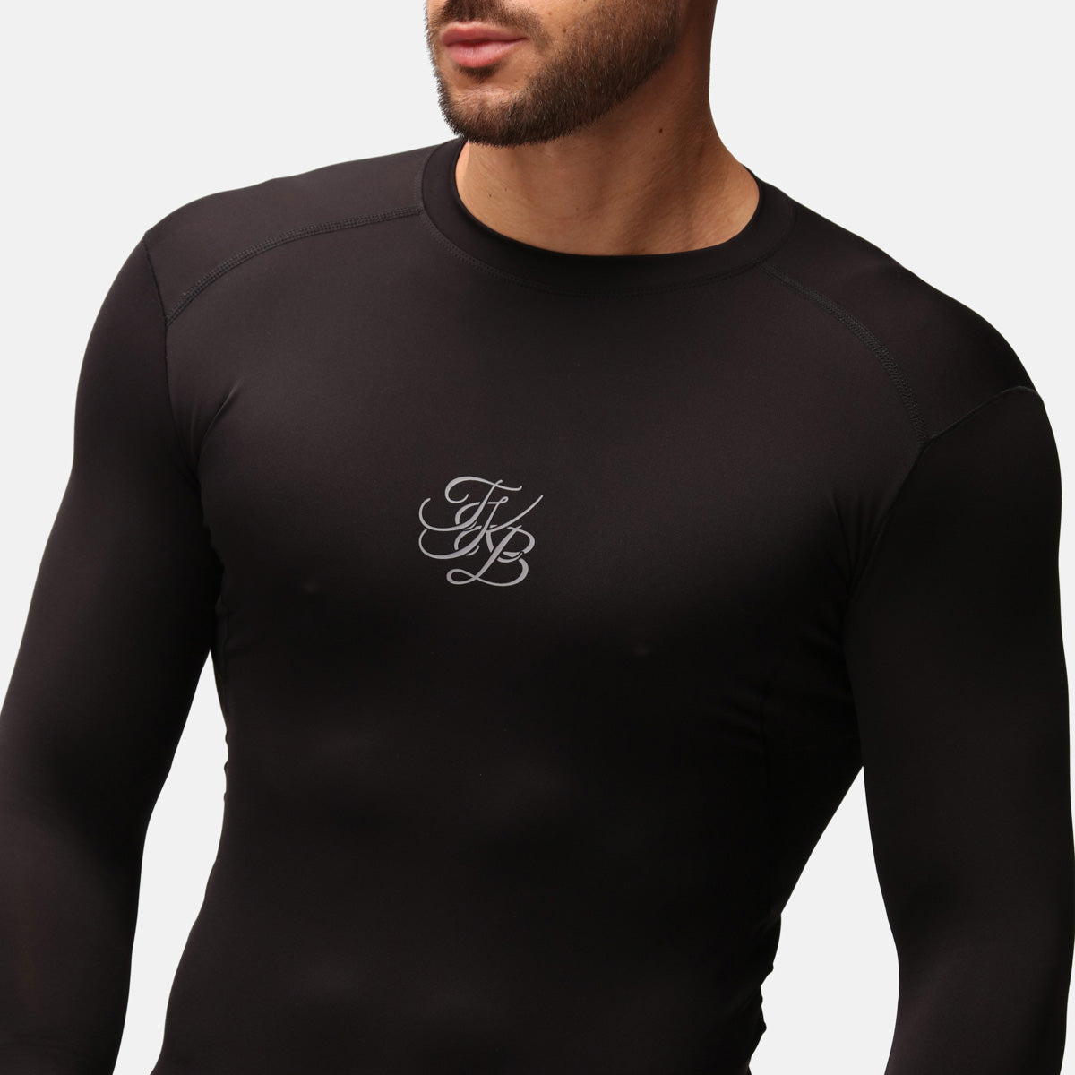 TKB Men's Thermal Base Layer Shirt - Black, Moisture-Wicking & Odor-Resistant for Cold Weather, Running, Hiking & Outdoor Activities