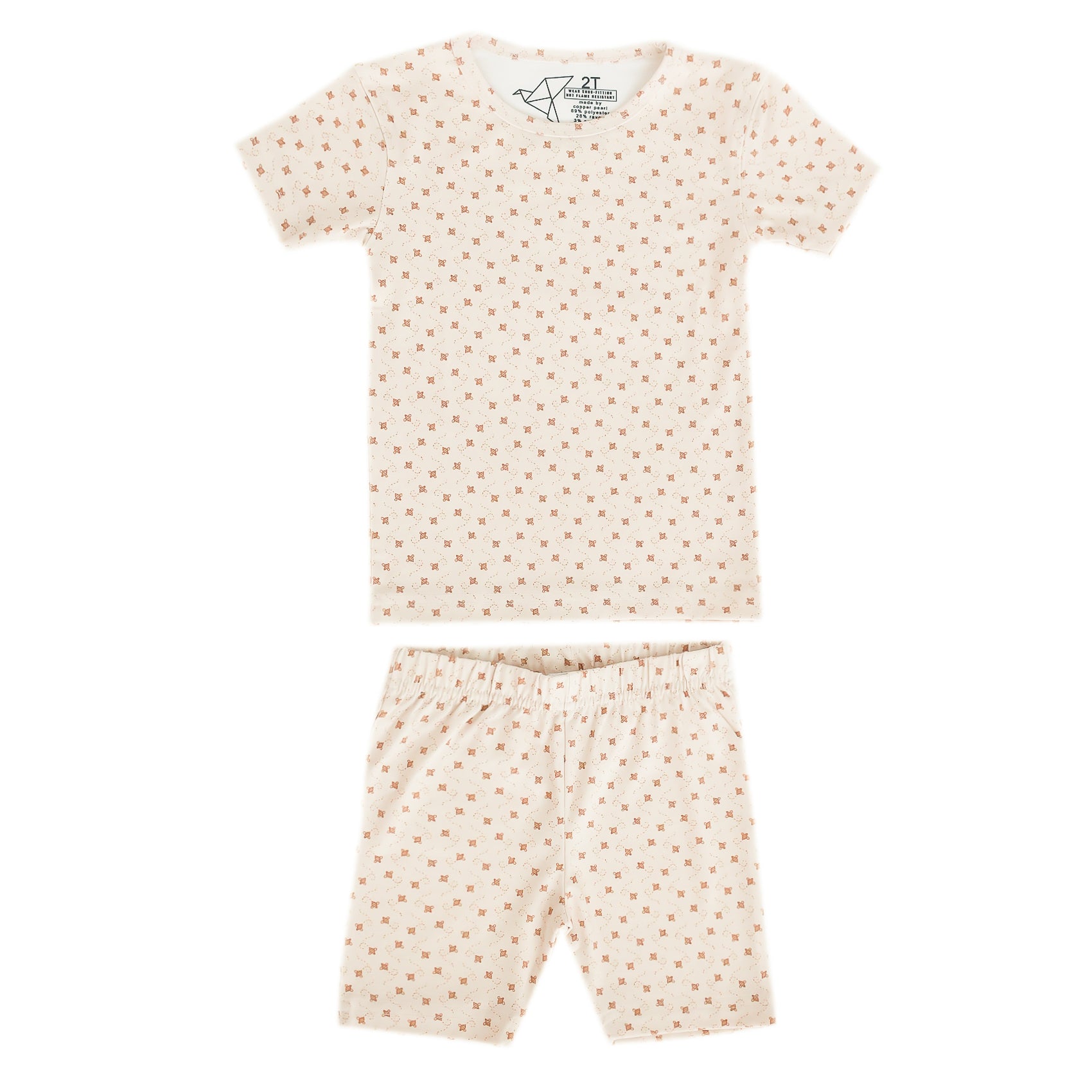 2pc Short Sleeve Pajama Set for Women - Soft Cotton Sleepwear with Pockets - Comfortable Nightwear for Lounge, Travel & Home Relaxation