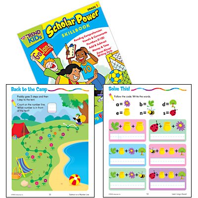 Grade 1 Scholar Power Skillbook - Essential Learning Workbook for First Graders | Improve Reading, Writing & Math Skills | Perfect for Homeschooling & Classroom Use
