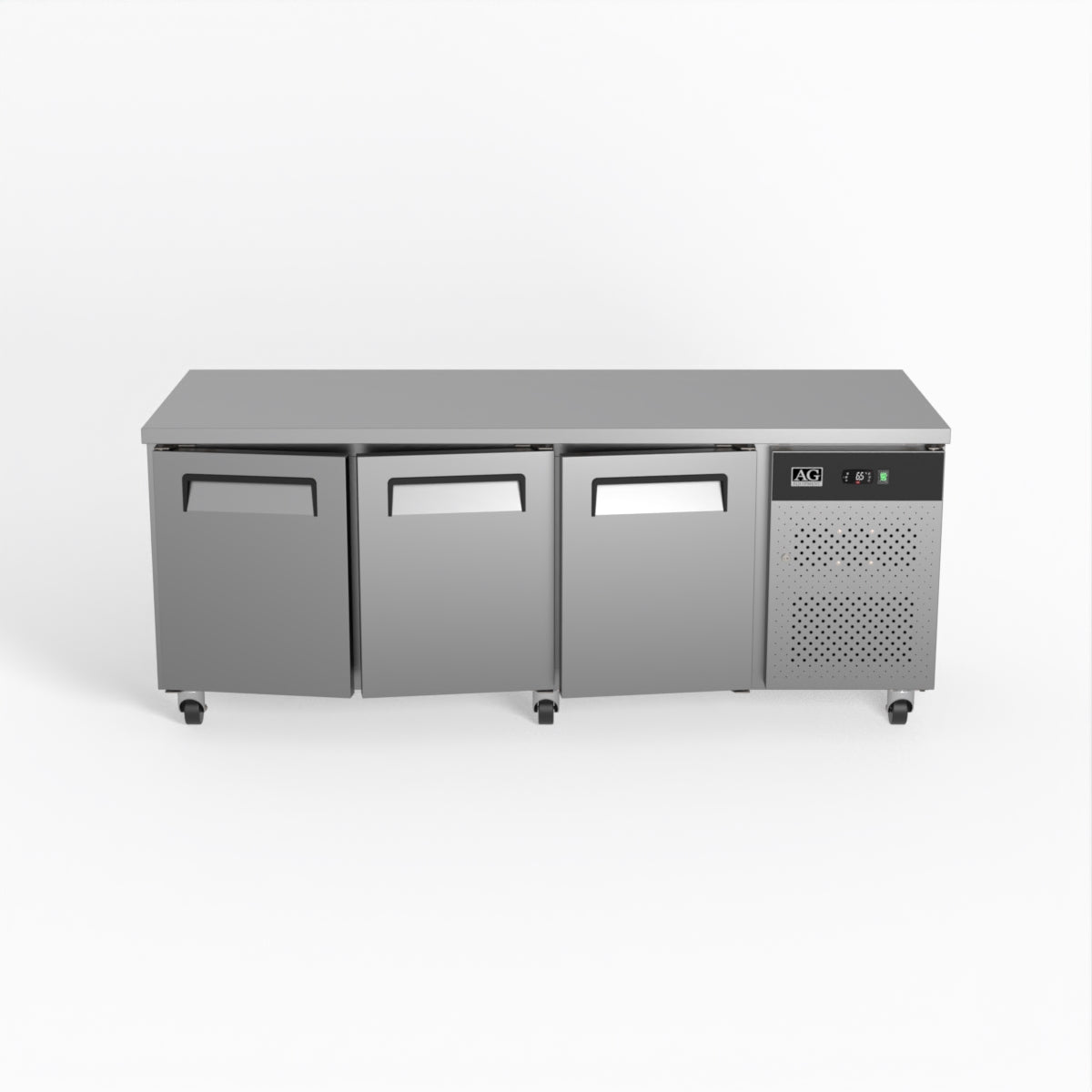 Commercial Refrigerator 3 Door Under Counter Fridge 800mm Depth PAX3100TN - Ideal for Restaurants, Cafes, and Commercial Kitchens