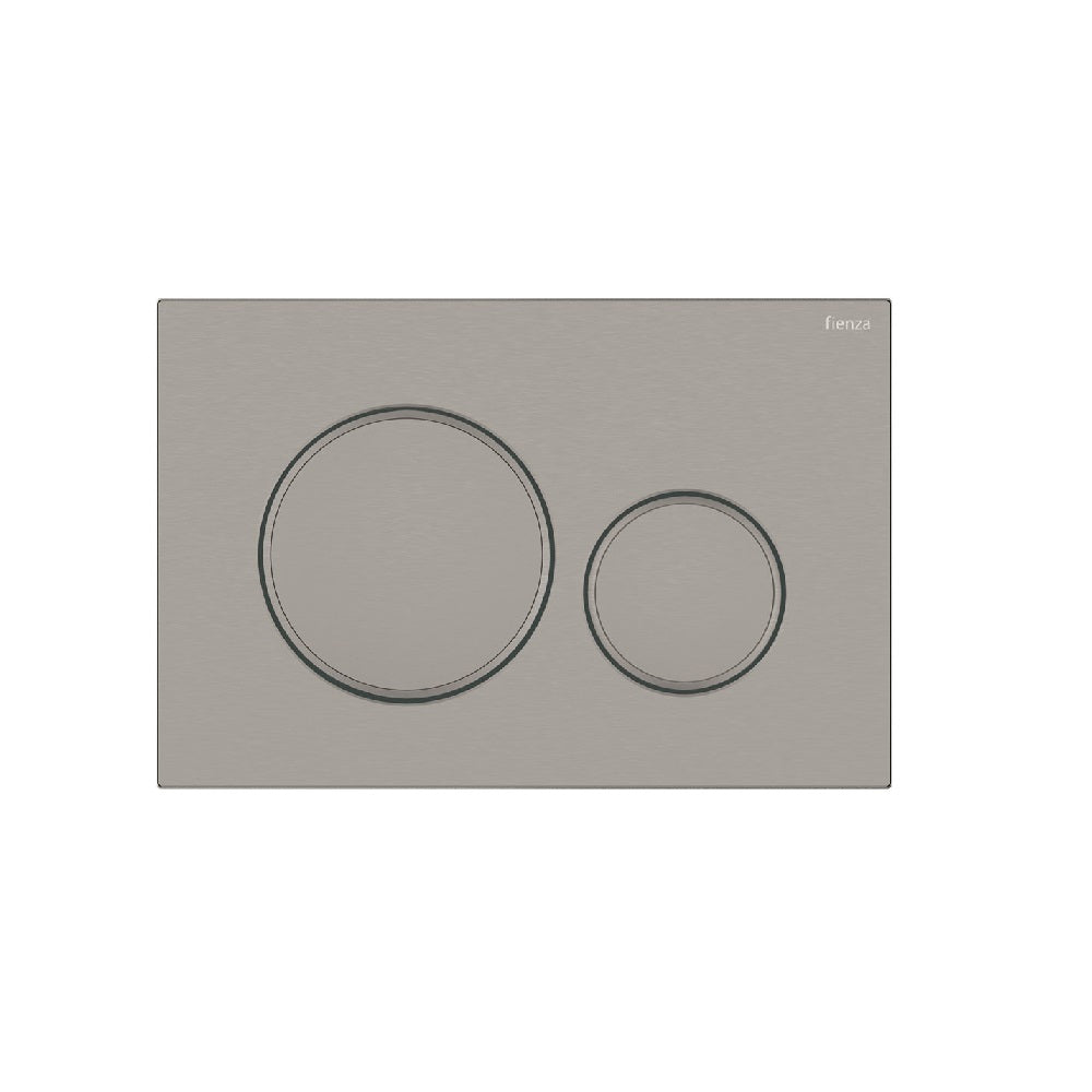 Fienza SIG40 GM Round Flush Buttons for Geberit Sigma 40 Toilet System - Gun Metal Finish | Durable Bathroom Hardware for Modern Homes & Commercial Spaces