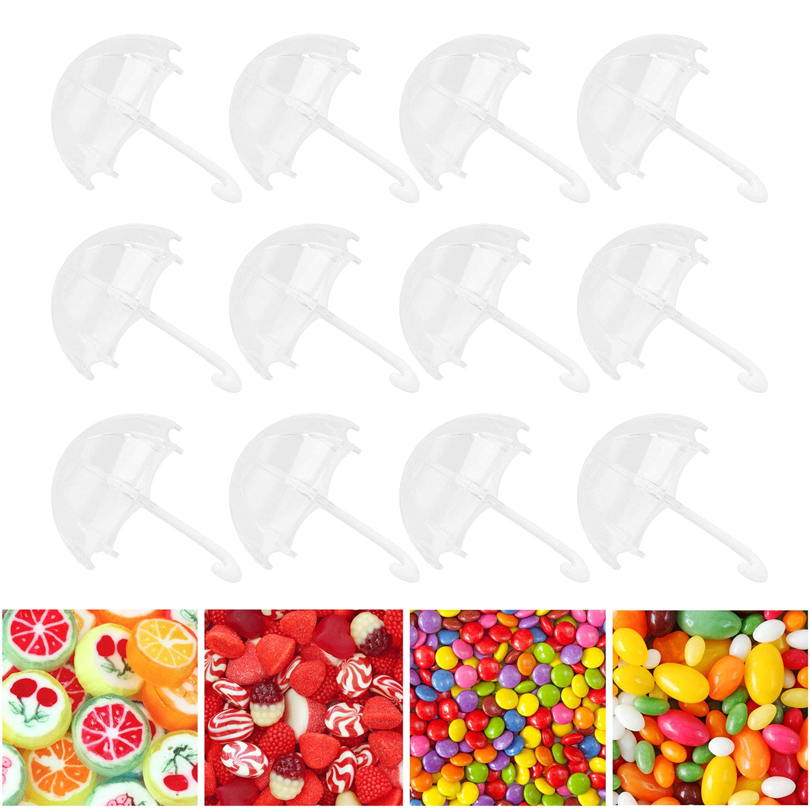 12Pcs Umbrella Shaped Candy Storage Containers - Decorative Treat Boxes for Wedding, Birthday Party Favors & Candy Display | Perfect for Baby Showers, Bridal Showers & Holiday Gift Packaging