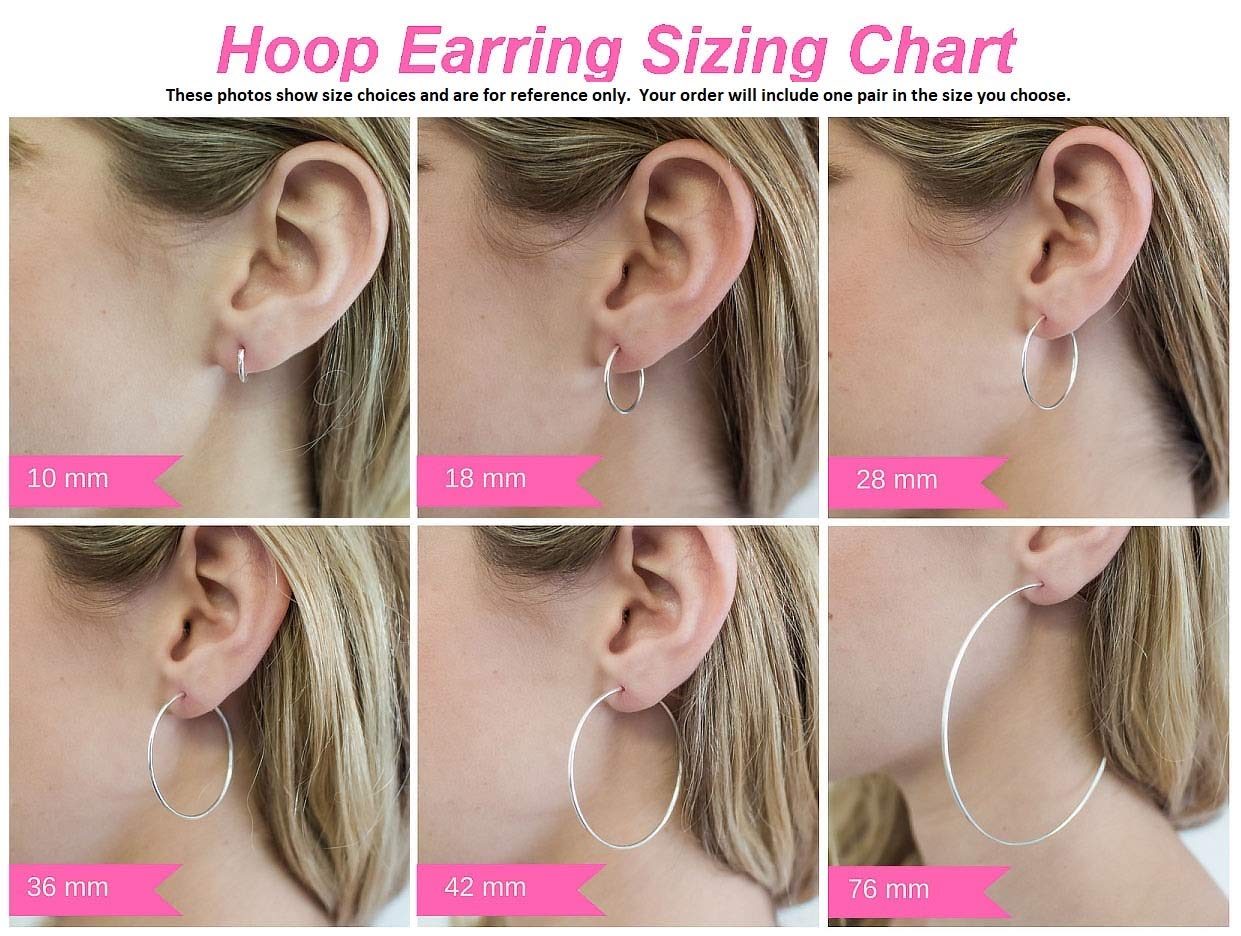 14K Yellow Gold Diamond Cut Hoop Earrings for Women - 2mm Tube Large Hoops - Perfect for Parties, Weddings & Everyday Elegance