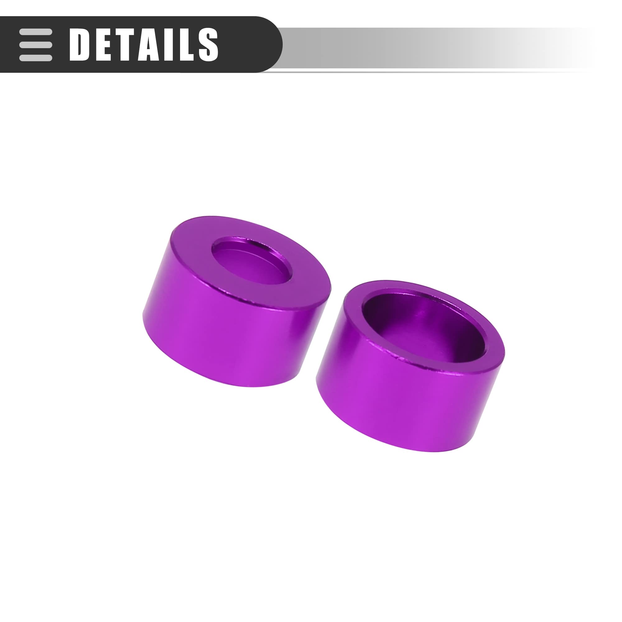 Motoforti M8x1.25 Aluminum Alloy Purple Header Manifold Cup Washers Bolts - 9pcs Engine Racing Hardware for Acura NSX 1991-2005 | High-Performance Upgrade for Track & Street Racing
