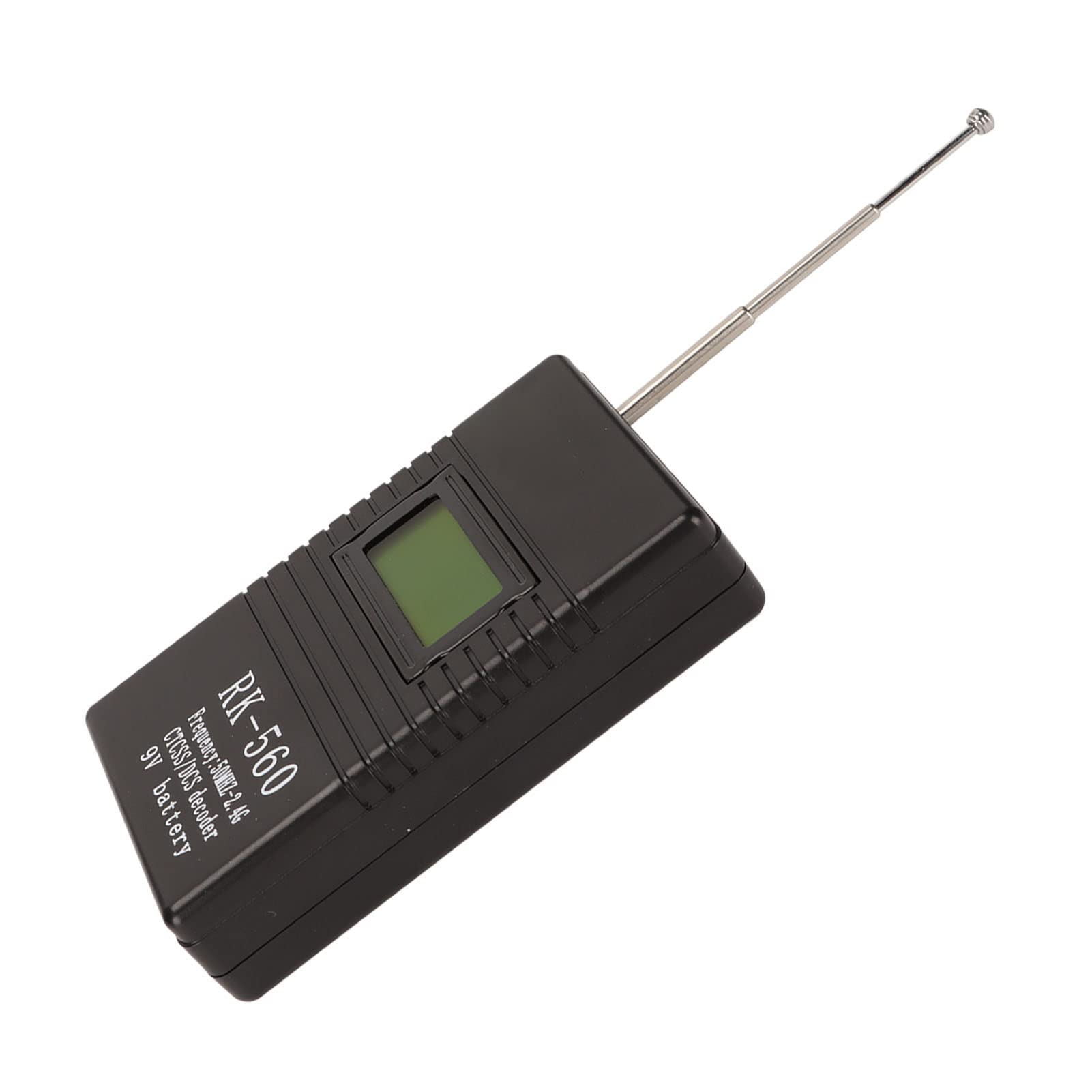 RK 560 Portable Digital Frequency Counter Meter - Mini RF Tester with One-Key Control for DCS/CTCSS Testing | Battery Powered | Ideal for Ham Radio, Walkie-Talkie & Signal Analysis