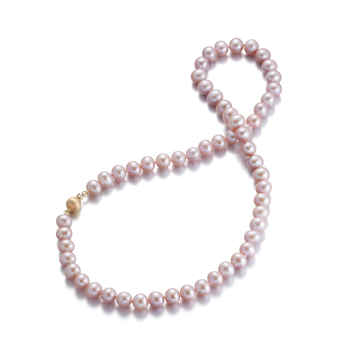 7mm Pink Pearl Necklace for Women - Elegant Cultured Freshwater Pearl Jewelry Gift for Wedding, Anniversary & Special Occasions