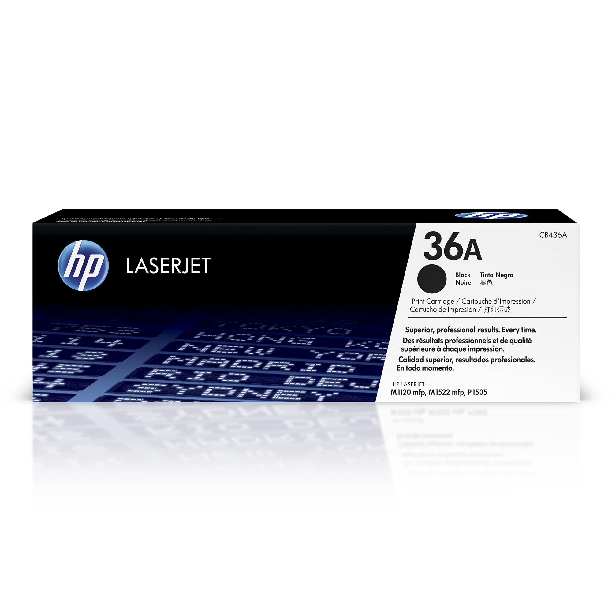 HP 36A Black Toner Cartridge (CB436A) - Compatible with HP LaserJet M1120, M1522, P1505 Series | High-Yield Printing for Office & Home Use