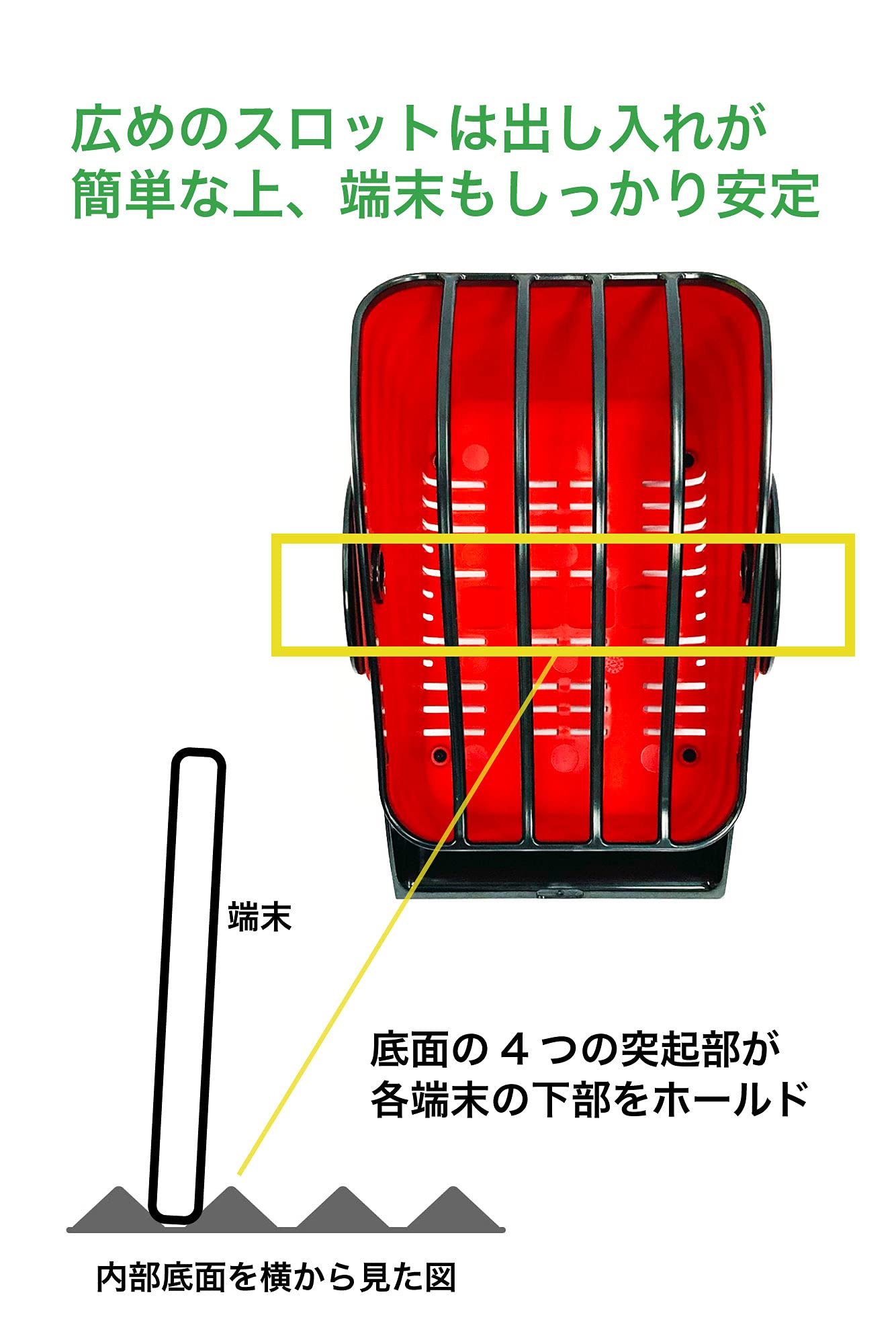LocknCharge Large Plastic Device Basket - Single (Red) | Durable Storage Organizer for Tablets, Laptops & Electronics | Perfect for Schools, Offices & Charging Stations