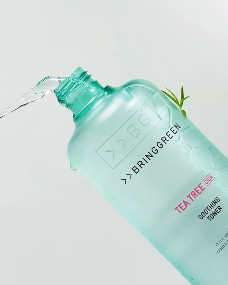 BRING GREEN Tea Tree Cica Soothing Toner for Acne-Prone Skin - Hydrating Facial Toner with Natural Ingredients for Sensitive Skin Care - Perfect for Daily Skincare Routine & Post-Workout Refreshment