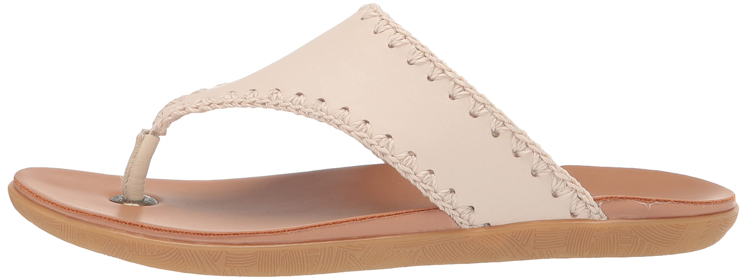 The Sak Women's Shana Thong Crochet Leather Flip Flop Sandals - Comfortable Summer Open Toe Shoes for Beach, Pool & Casual Outings