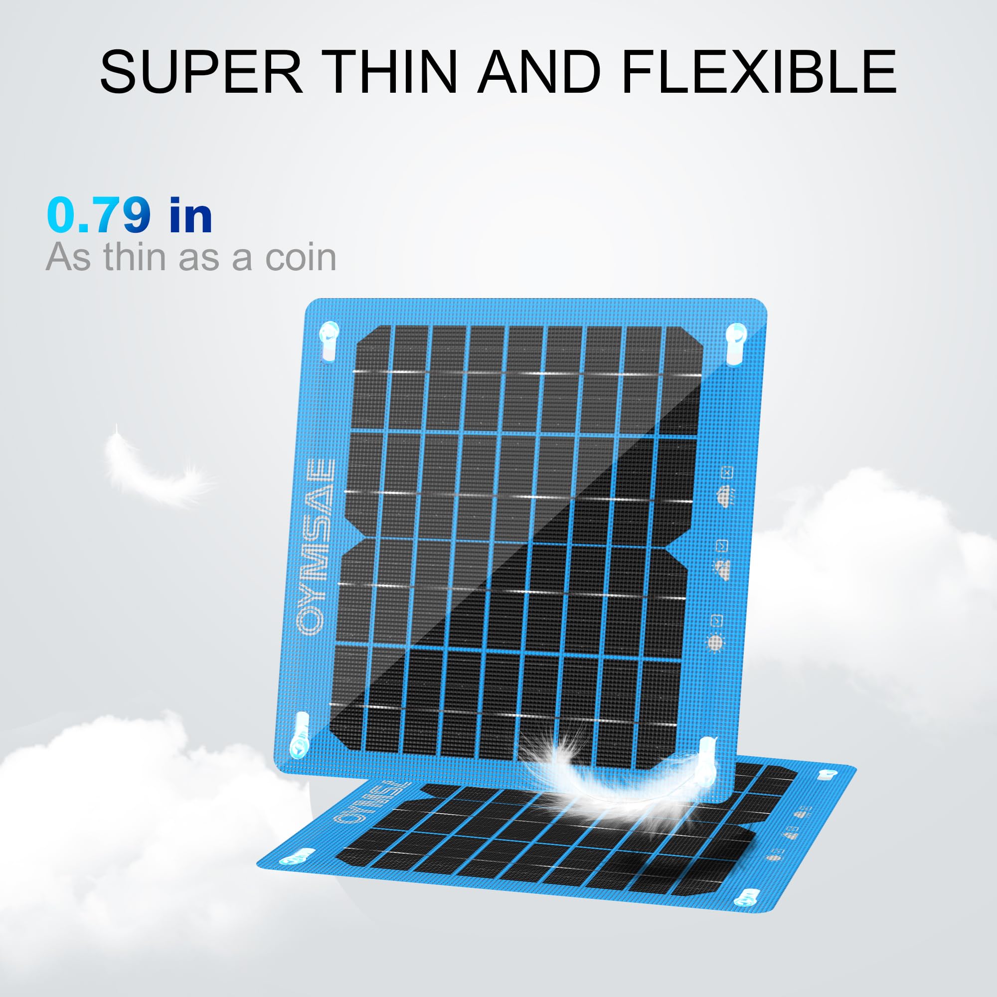 6W 12V Solar Panel Battery Charger - Portable Waterproof Solar Power Trickle Charger & Maintainer for Car, Boat, RV, Automotive - Includes Cigarette Lighter Plug & Alligator Clips - Perfect for Outdoor Adventures, Camping & Emergency Power Backup