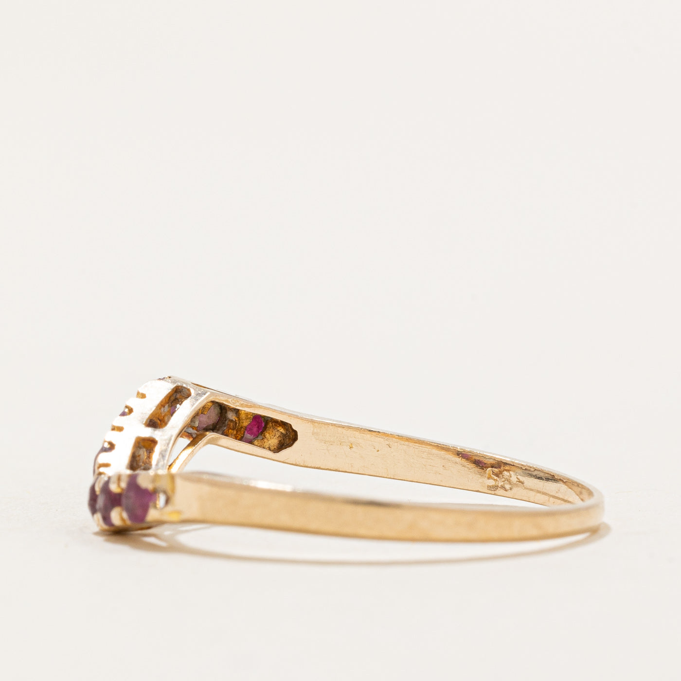 Ruby Zig Zag Ring | 0.13ctw Genuine Gemstone | Size 7.25 | Elegant Stackable Ring for Women | Perfect for Everyday Wear, Date Nights & Special Occasions
