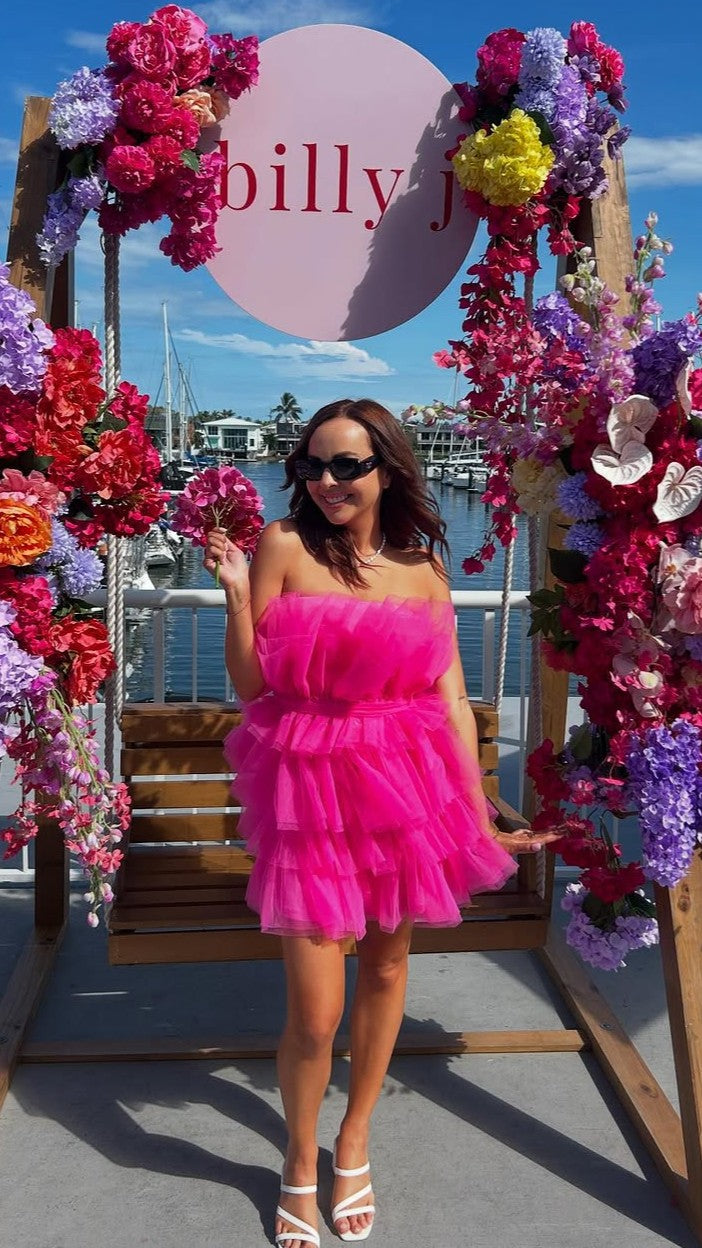 Carrie Mini Dress in Hot Pink - Sexy Bodycon Party Dress for Women | Perfect for Night Out, Club, Date Night & Special Occasions