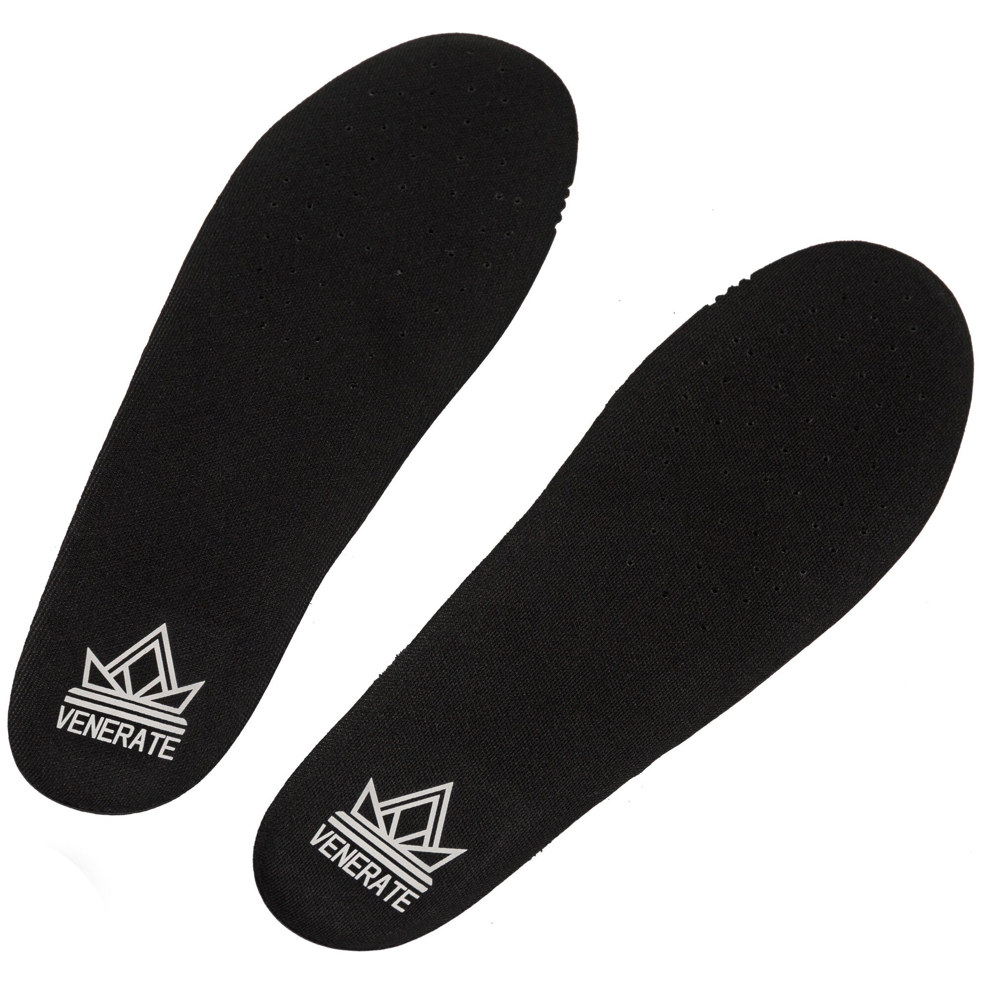 Premium Venerate InnerSole Black - Arch Support Orthotic Insoles for Men & Women - Comfortable Shoe Inserts for Flat Feet, Plantar Fasciitis & Heel Pain Relief - Perfect for Running, Walking & Work Shoes