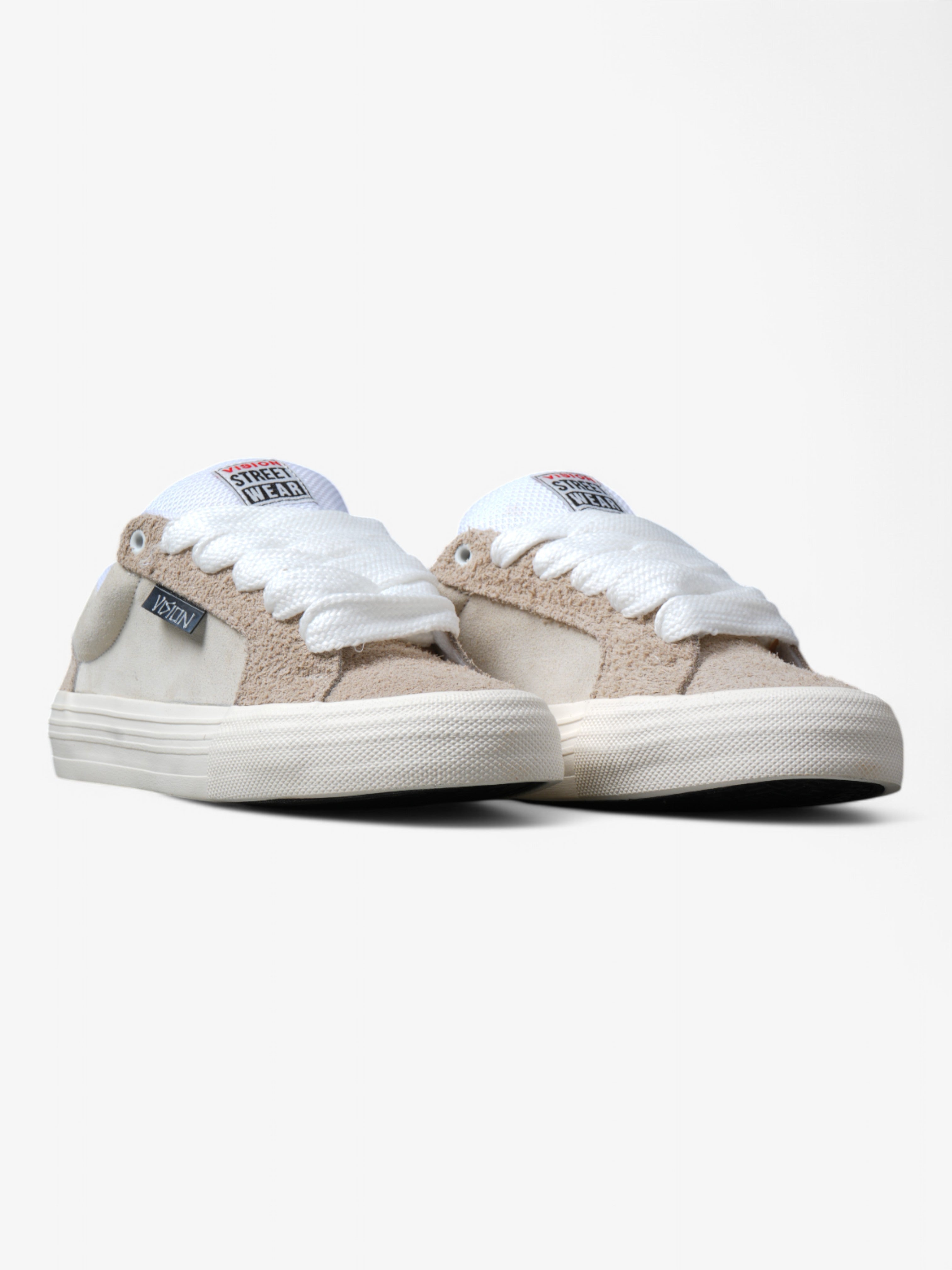 Vision Street Wear Odd Cirkus Suede Skate Shoes - Beige Color for Men & Women | Comfortable Sneakers for Skateboarding, Streetwear Fashion & Casual Wear