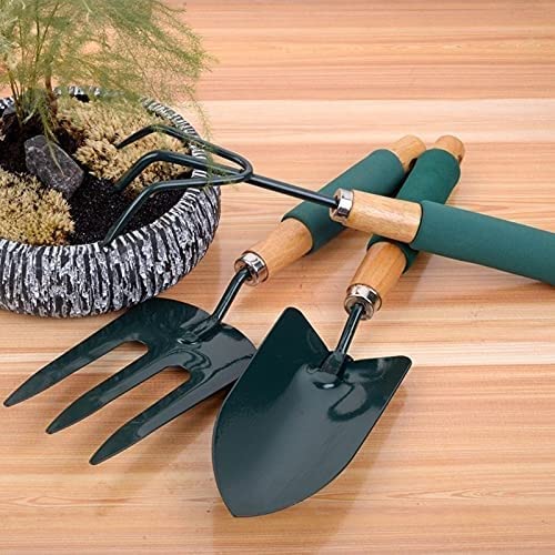3PC Garden Tool Set - Hand Trowel, Transplanter & Cultivator for Outdoor Gardening